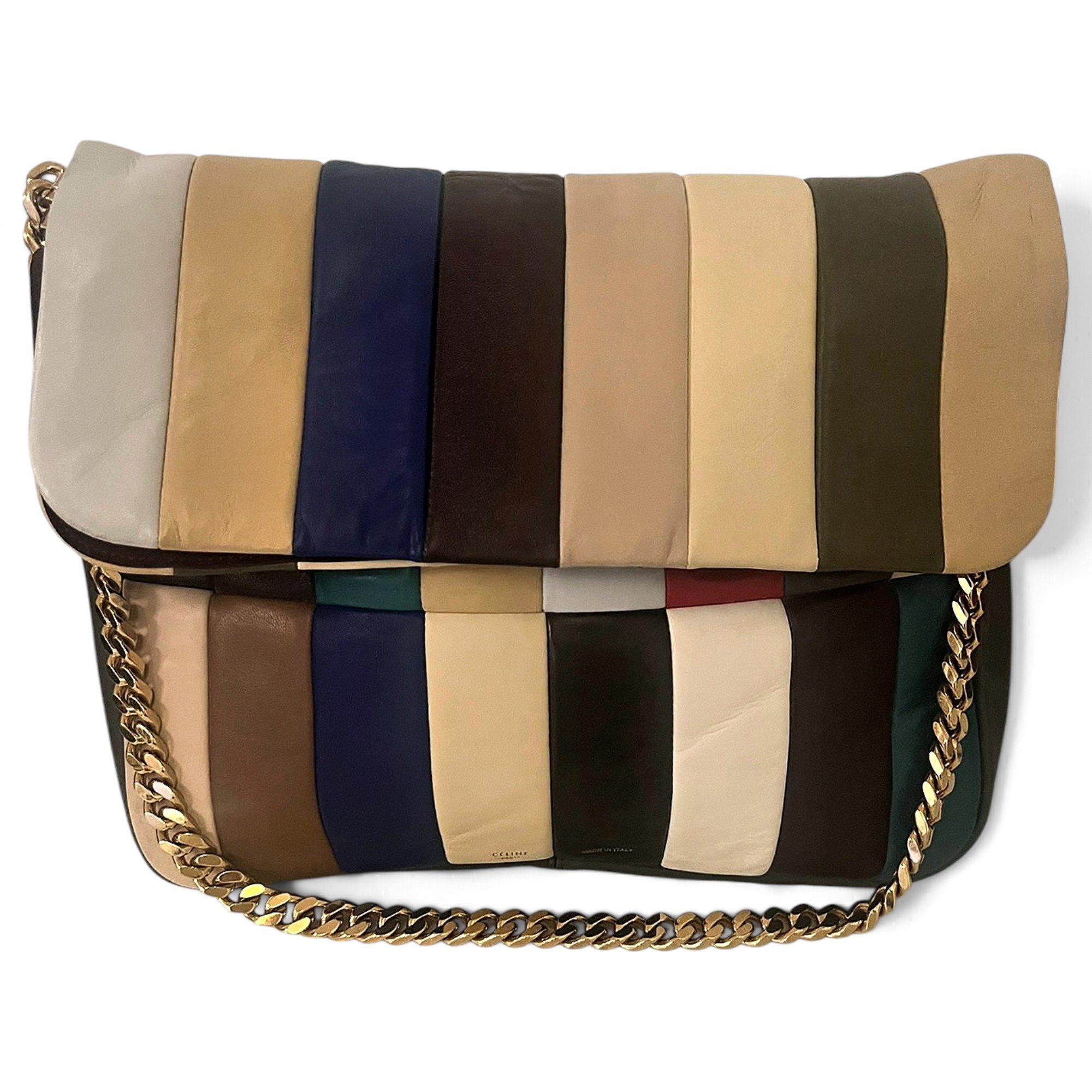 Gourmette leather handbag