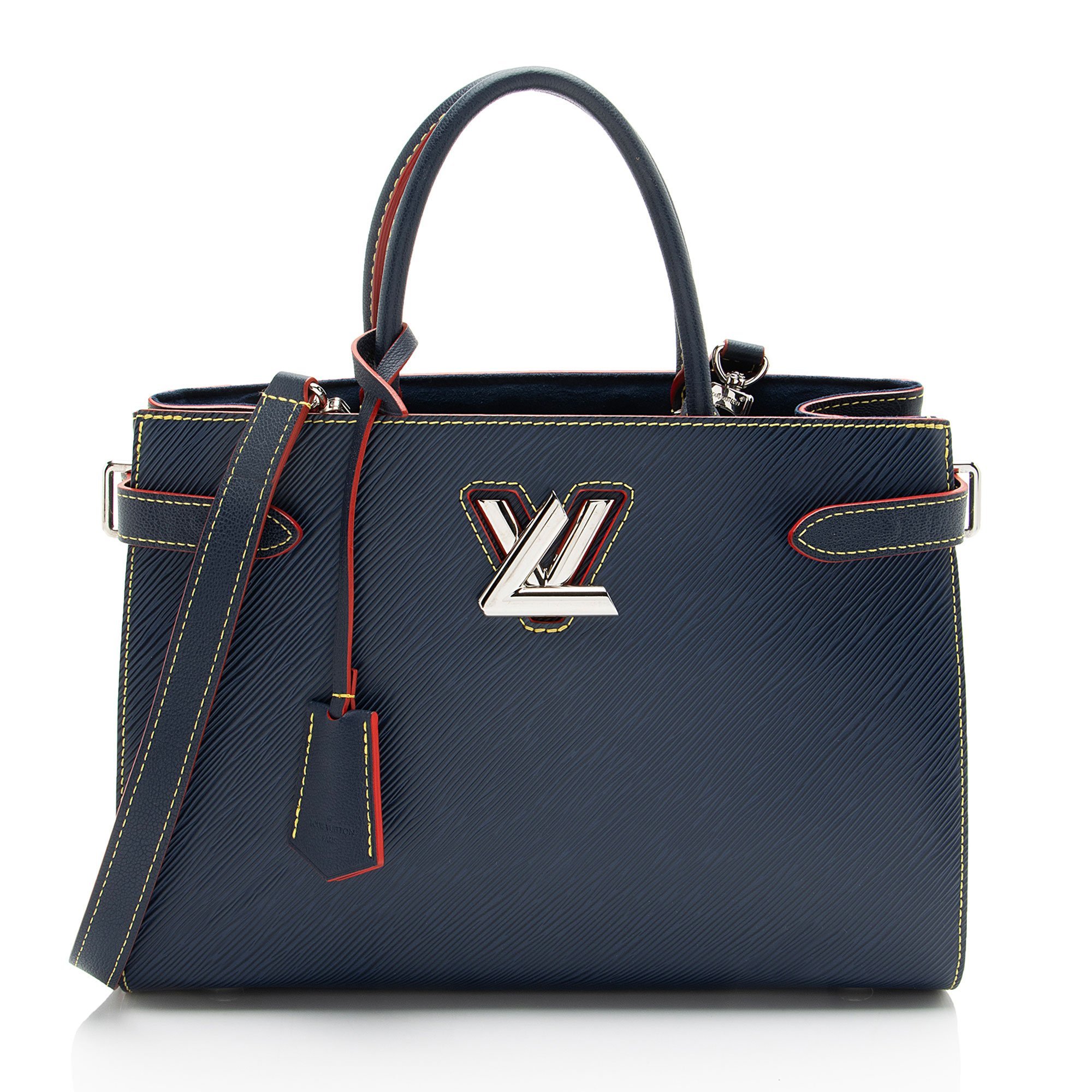 Twist leather tote