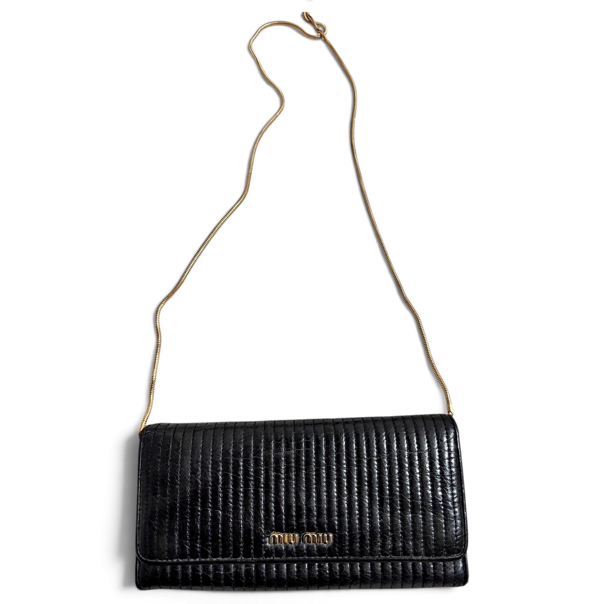 Leather clutch bag