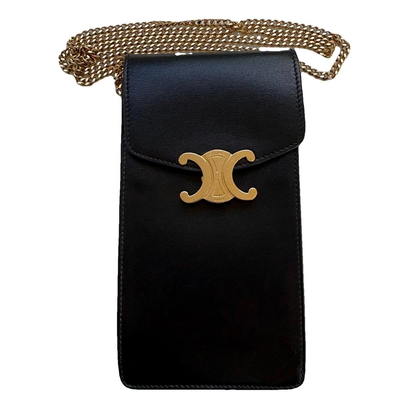 Leather clutch bag