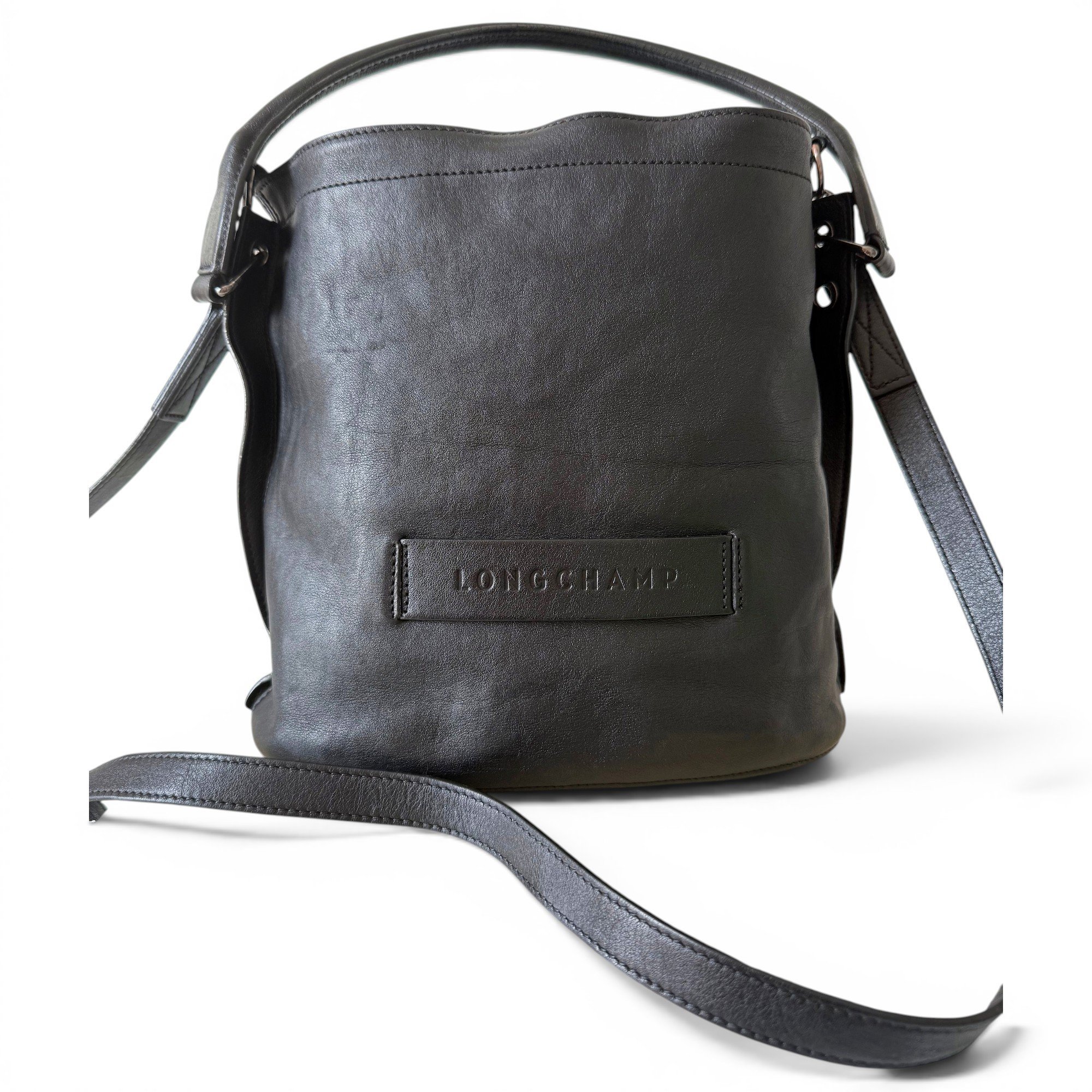3D leather crossbody bag
