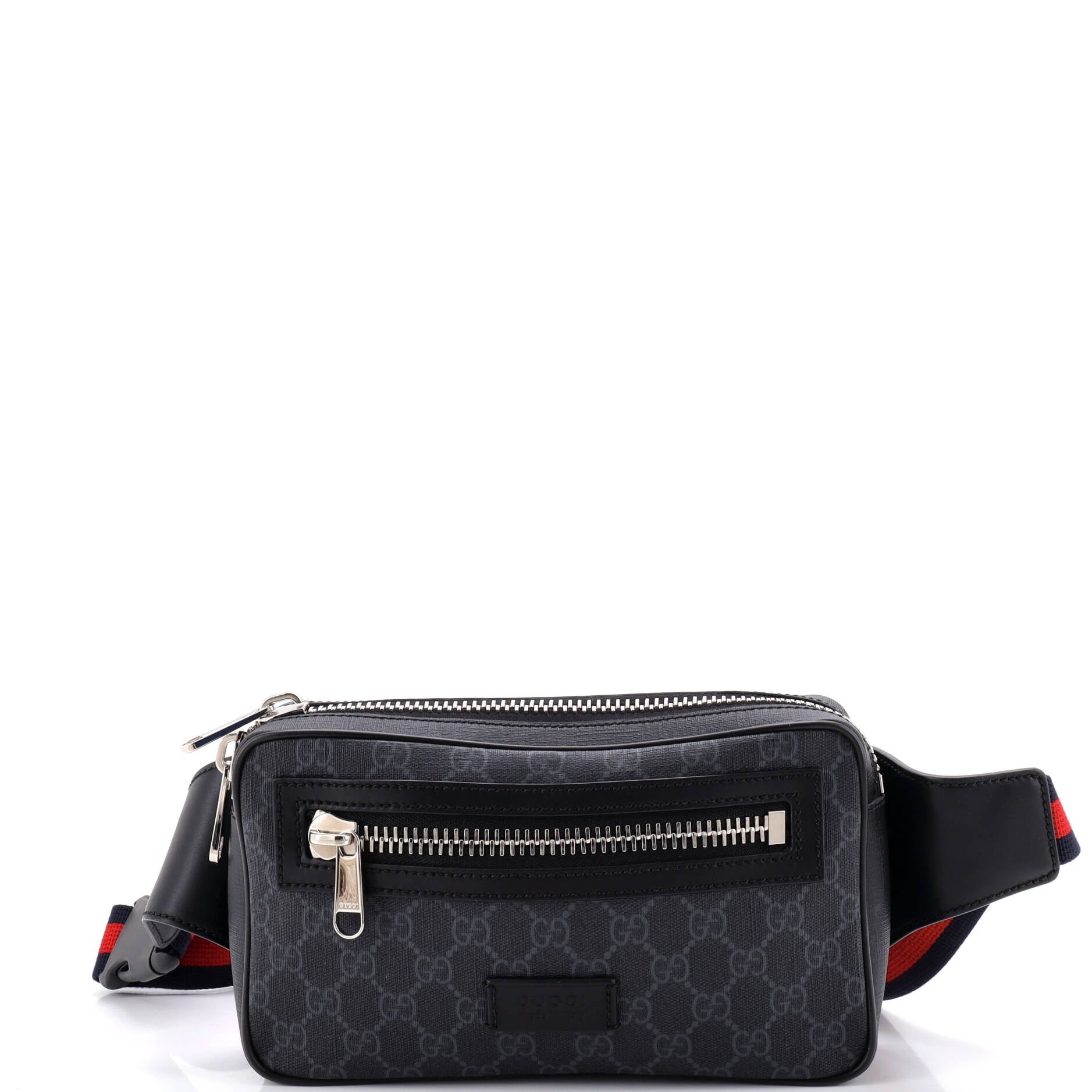 Soft Zip Belt Bag GG Coated Canvas Small