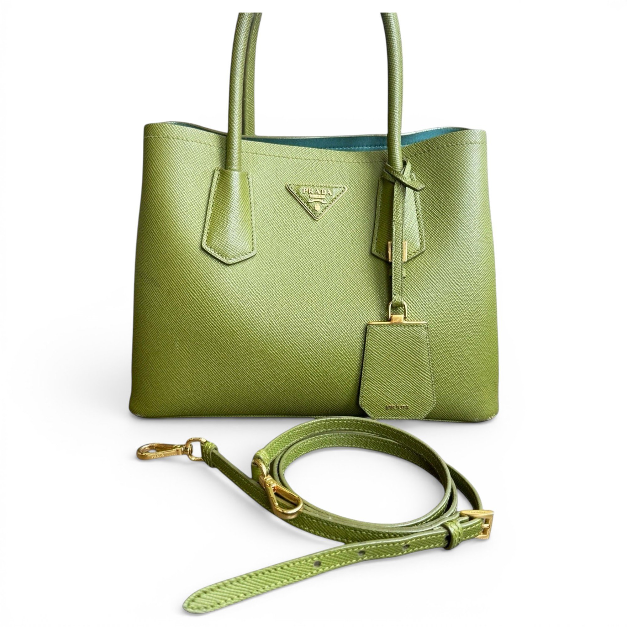 Double leather tote