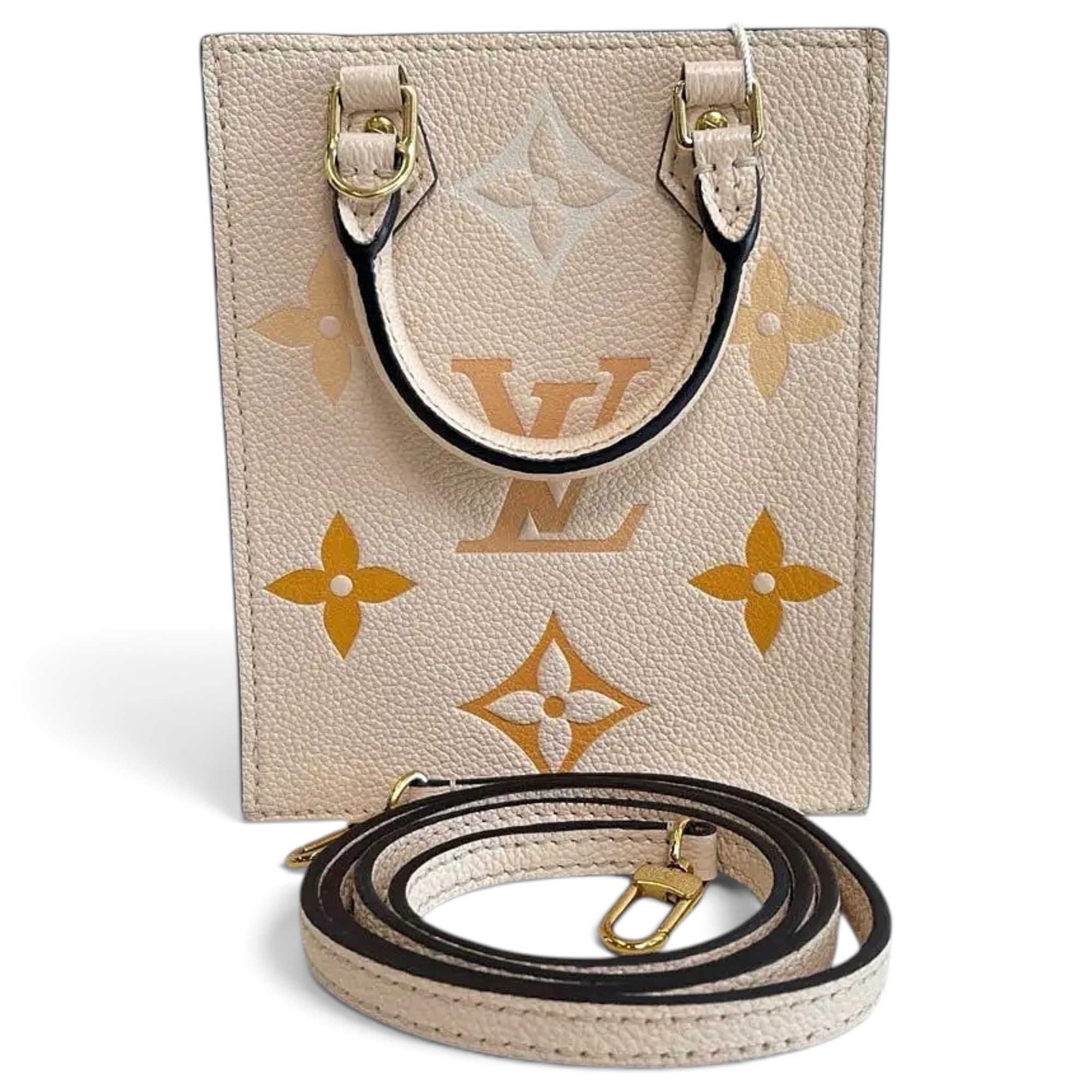 Plat leather handbag