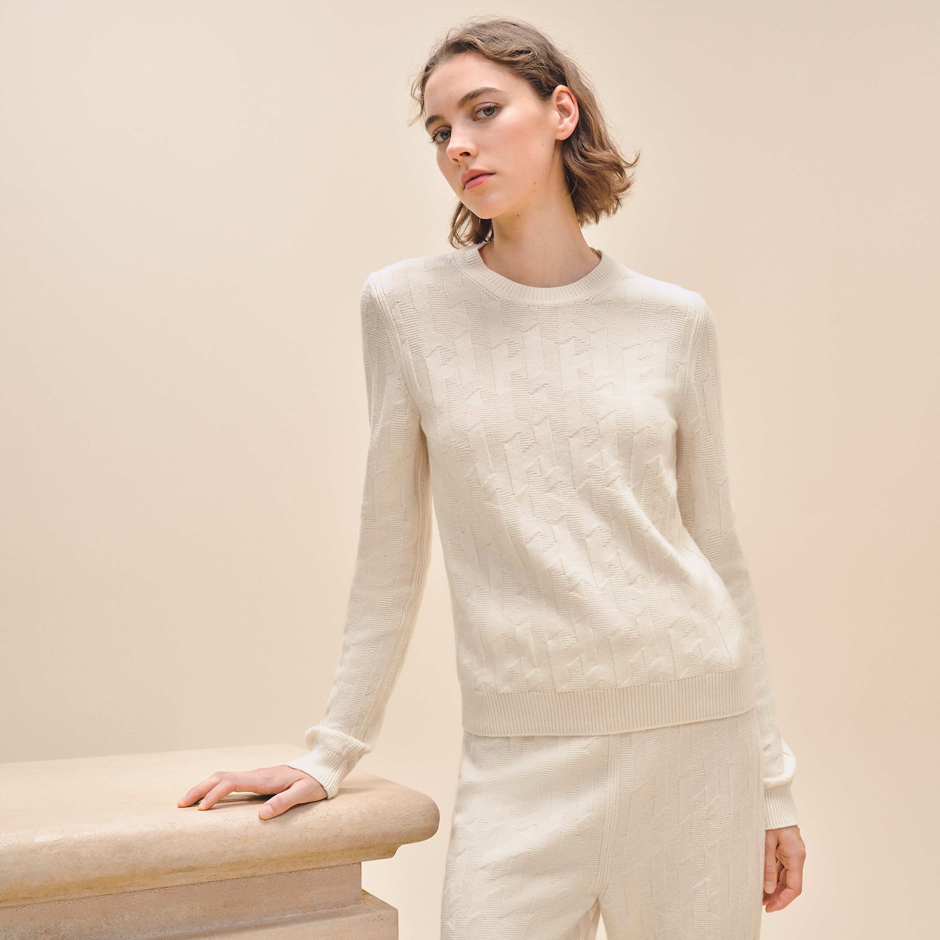 "H" long-sleeve sweater