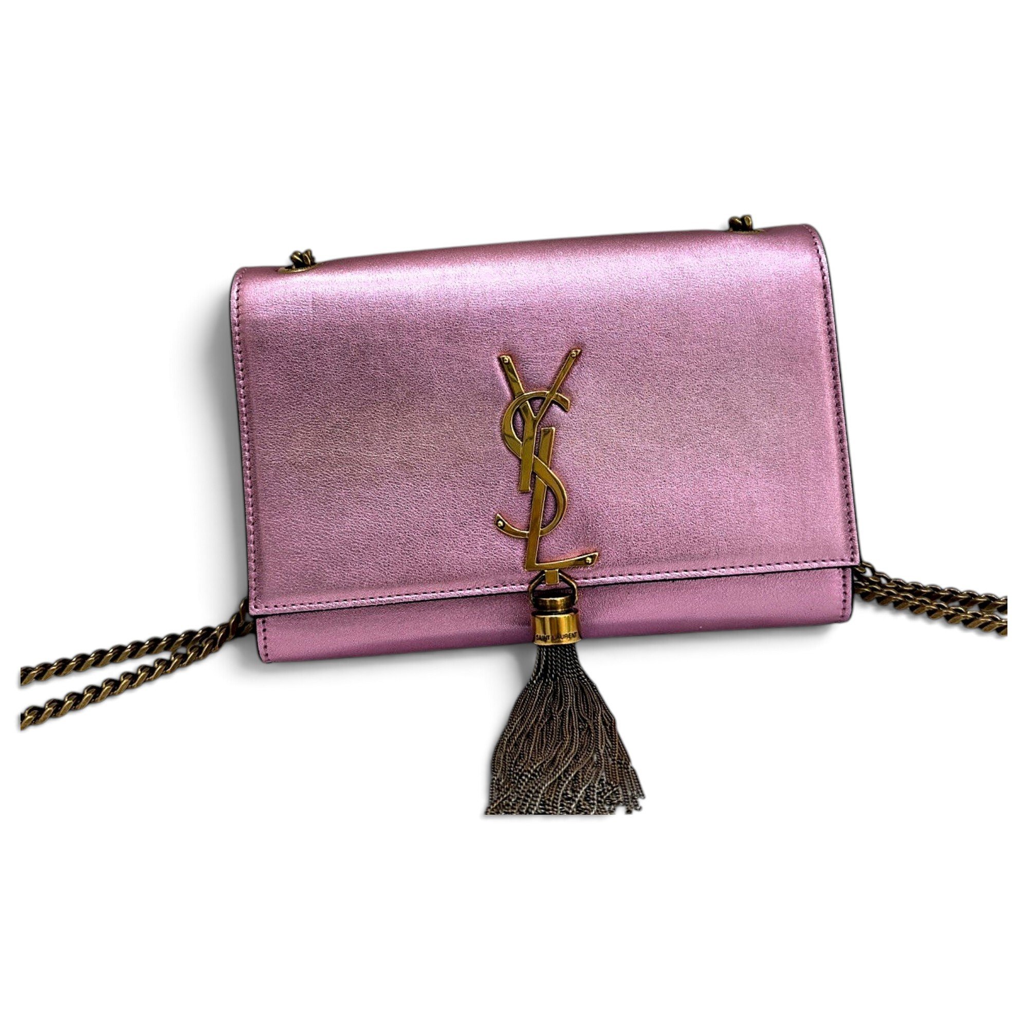 Pompom Kate leather handbag