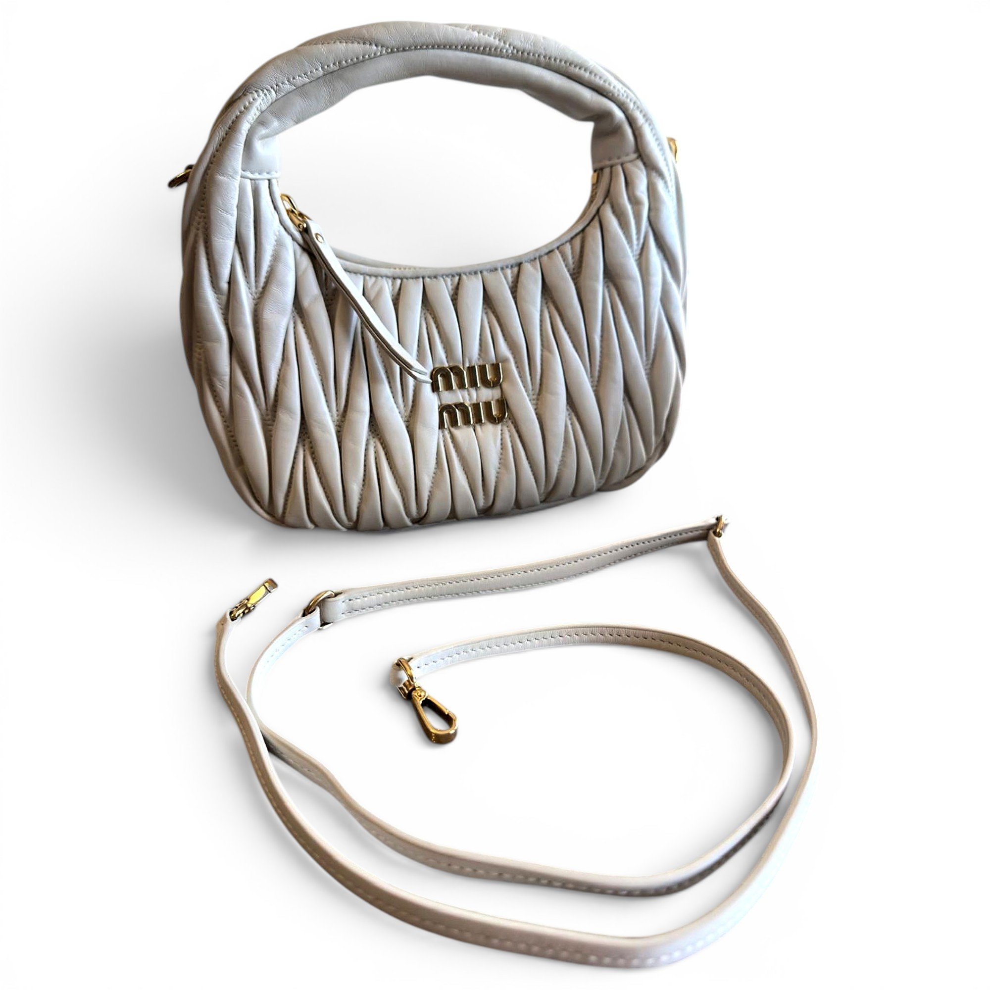 Miu Wander leather handbag