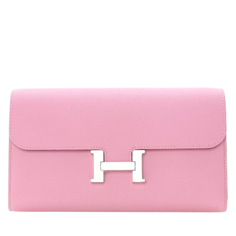 Hermes Mauve Sylvestre Epsom Constance-To Go-Wallet Palladium Hardware, 2021