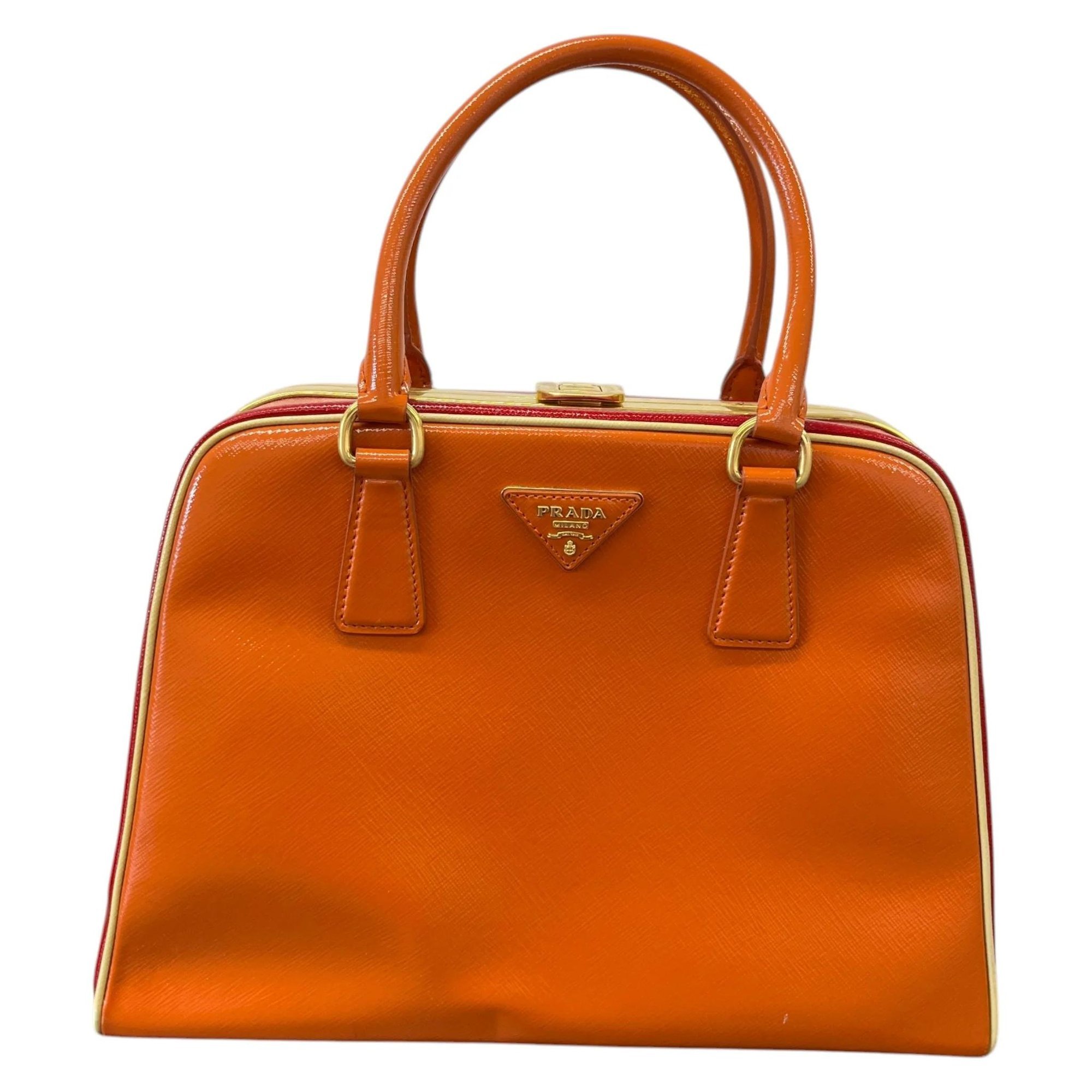 Patent leather handbag