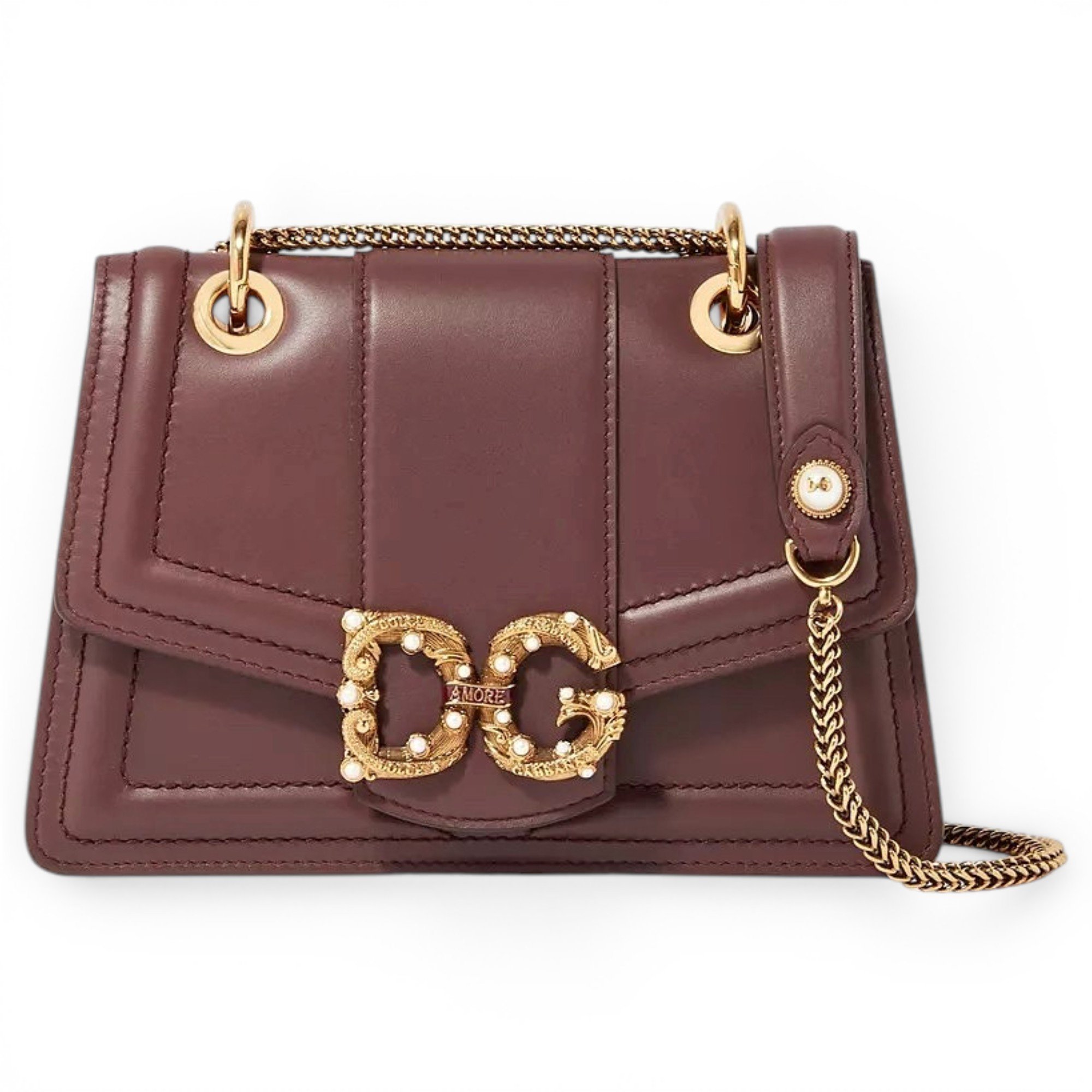 Leather clutch bag