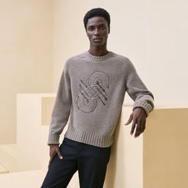 Cashmere "Fouets & badines" crewneck sweater