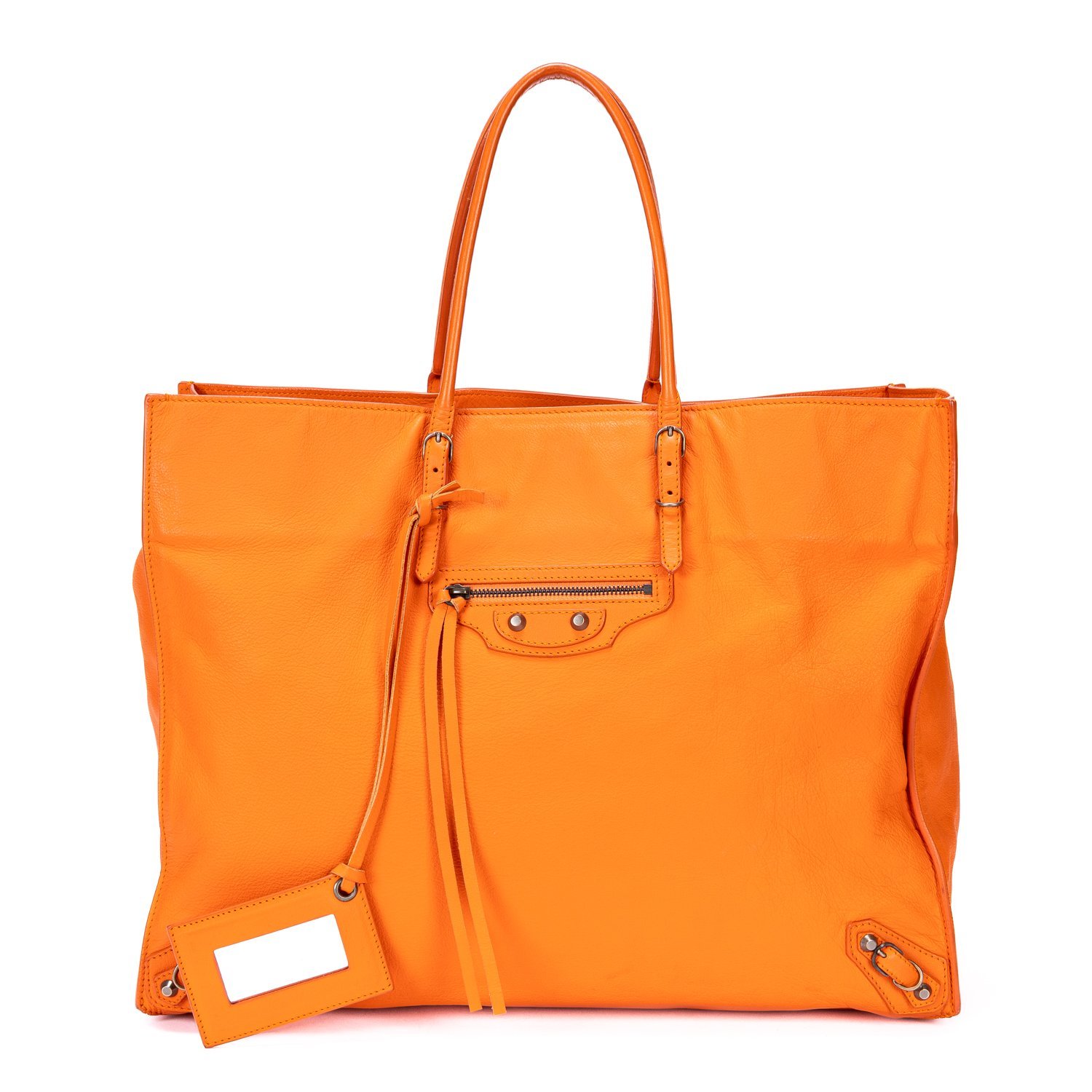 Papier leather handbag