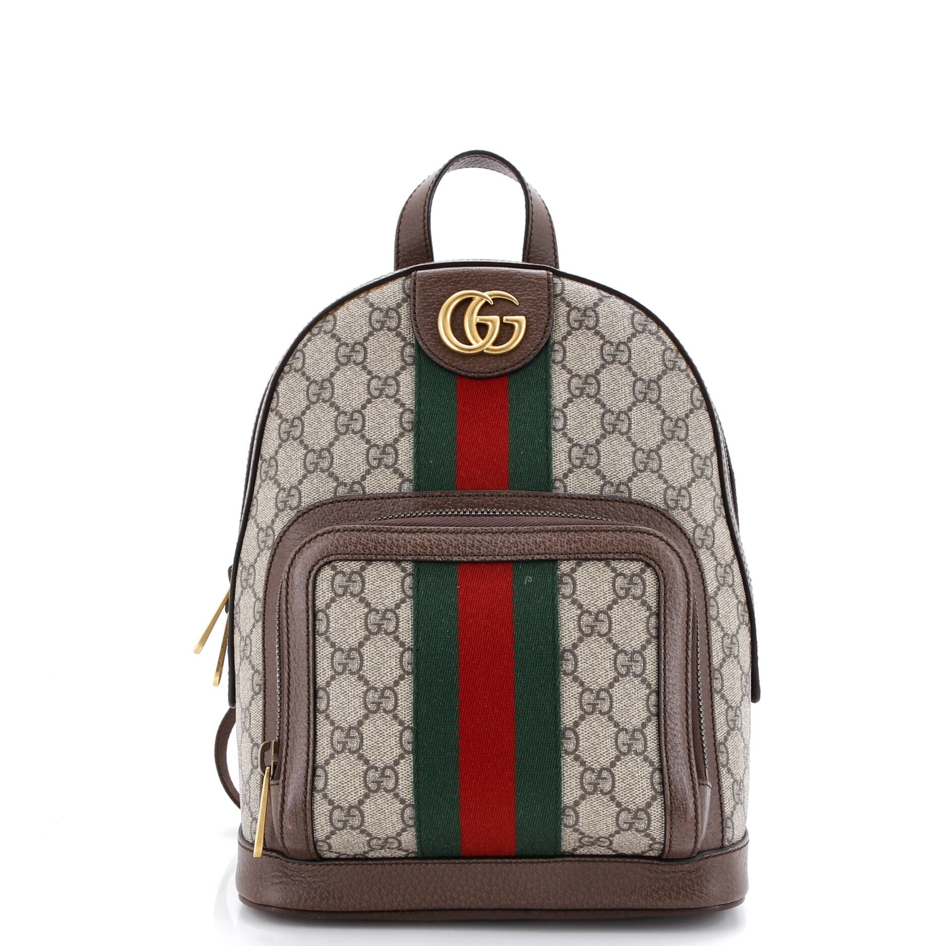 Gucci Ophidia Backpack GG Coated Canvas and Leather Small