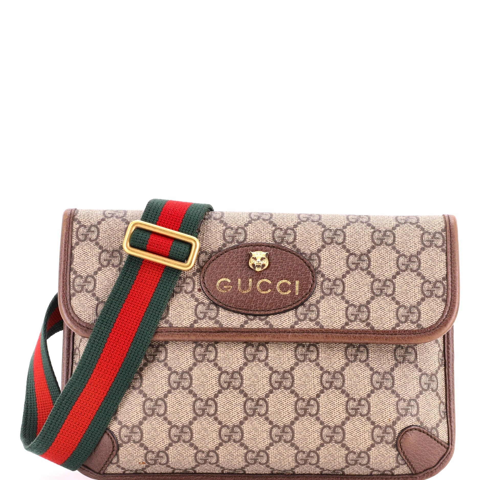 Neo Vintage Flap Belt Bag GG Coated Canvas