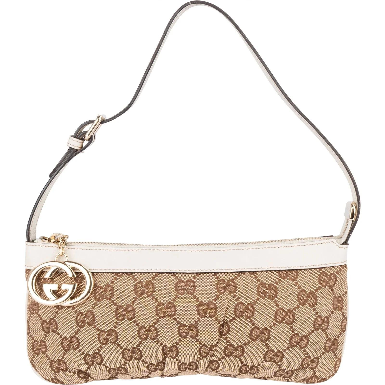 Interlocking leather handbag