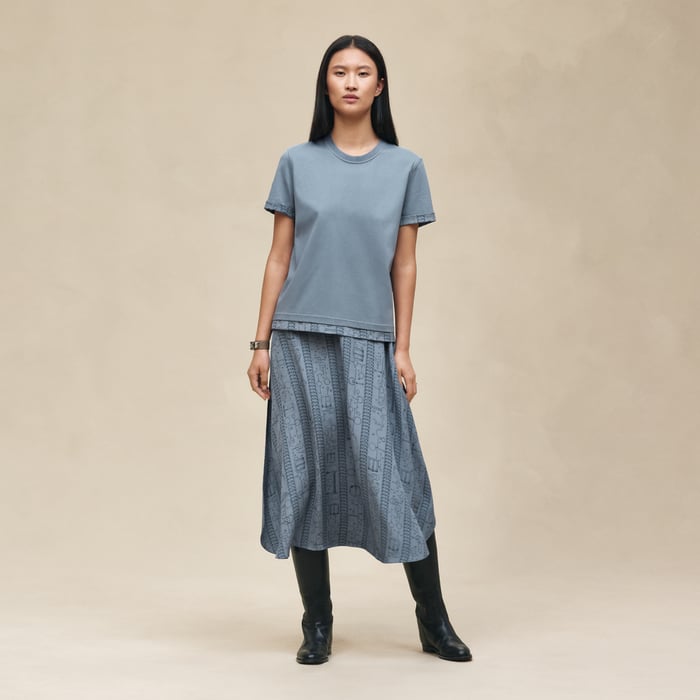 Bleu Adriatique Straight T-shirt