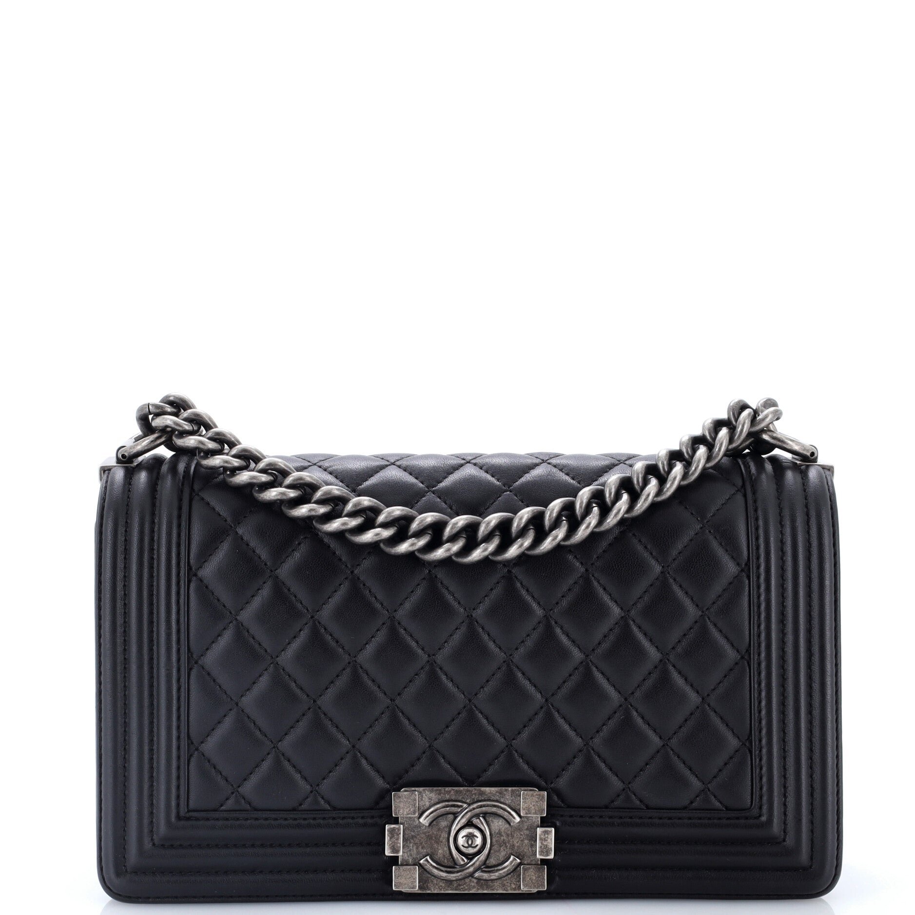 Boy Flap Bag Quilted Lambskin Old Medium