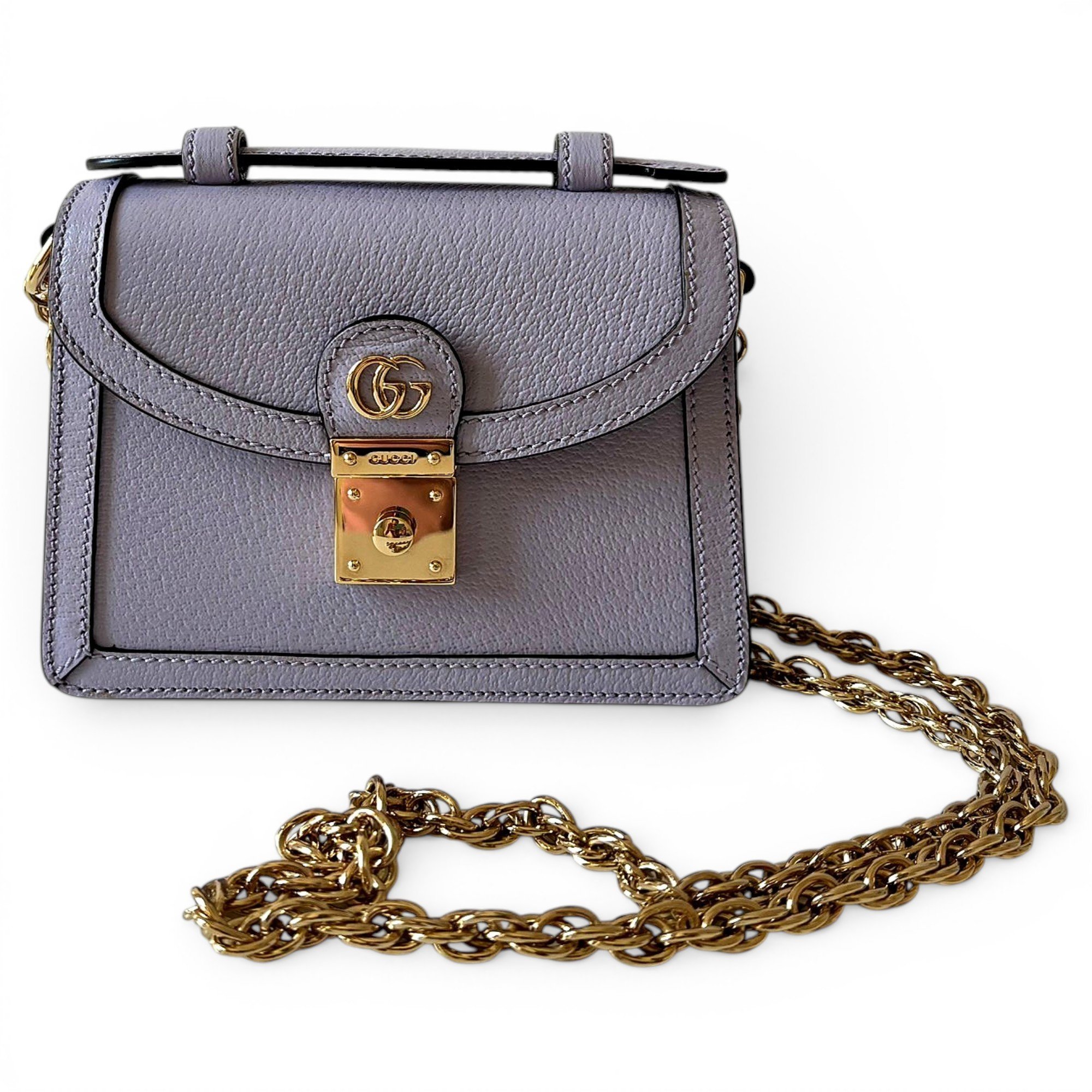 Ophidia Flap Top Handle leather handbag