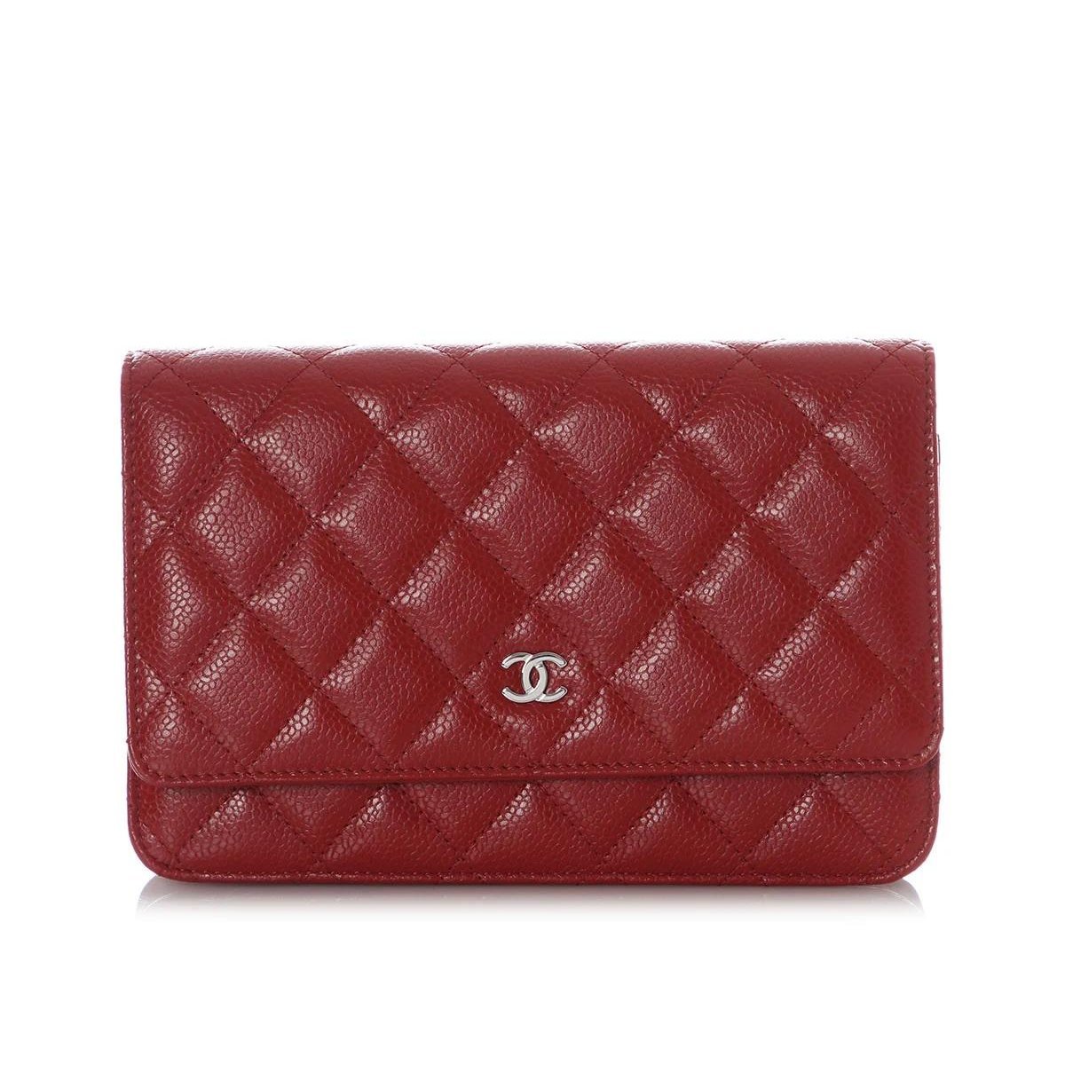 Wallet On Chain leather crossbody bag