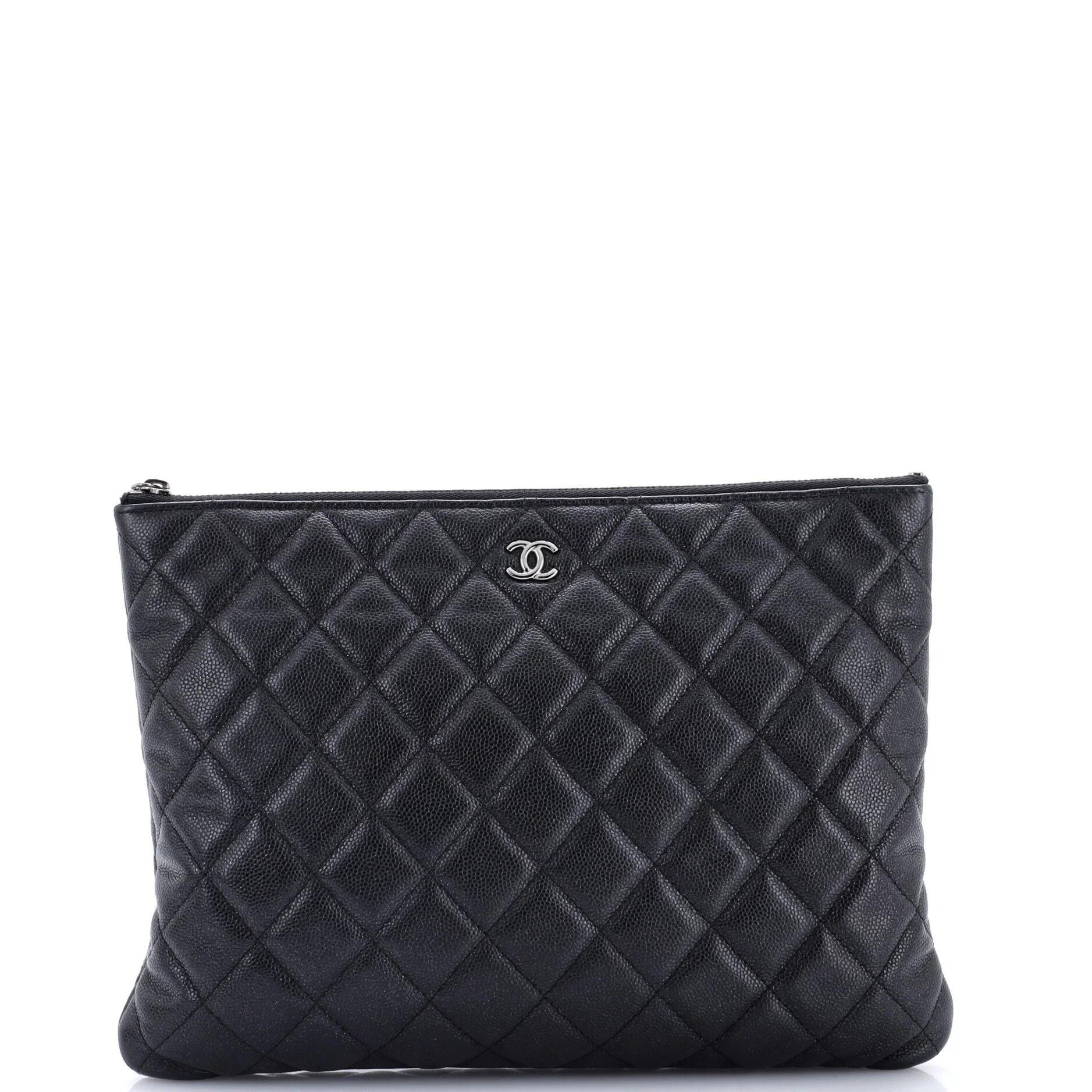 Leather clutch bag