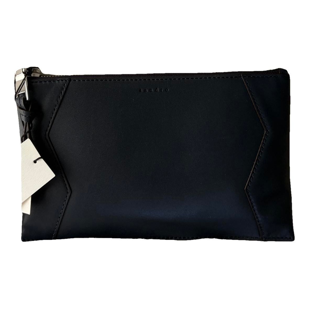 Leather clutch bag