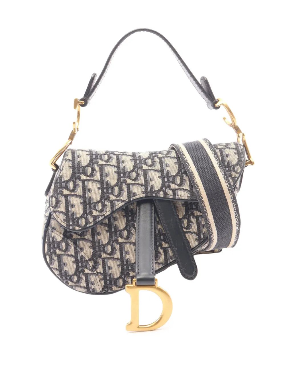 2018-2020 Mini Oblique Canvas Saddle Bag satchel