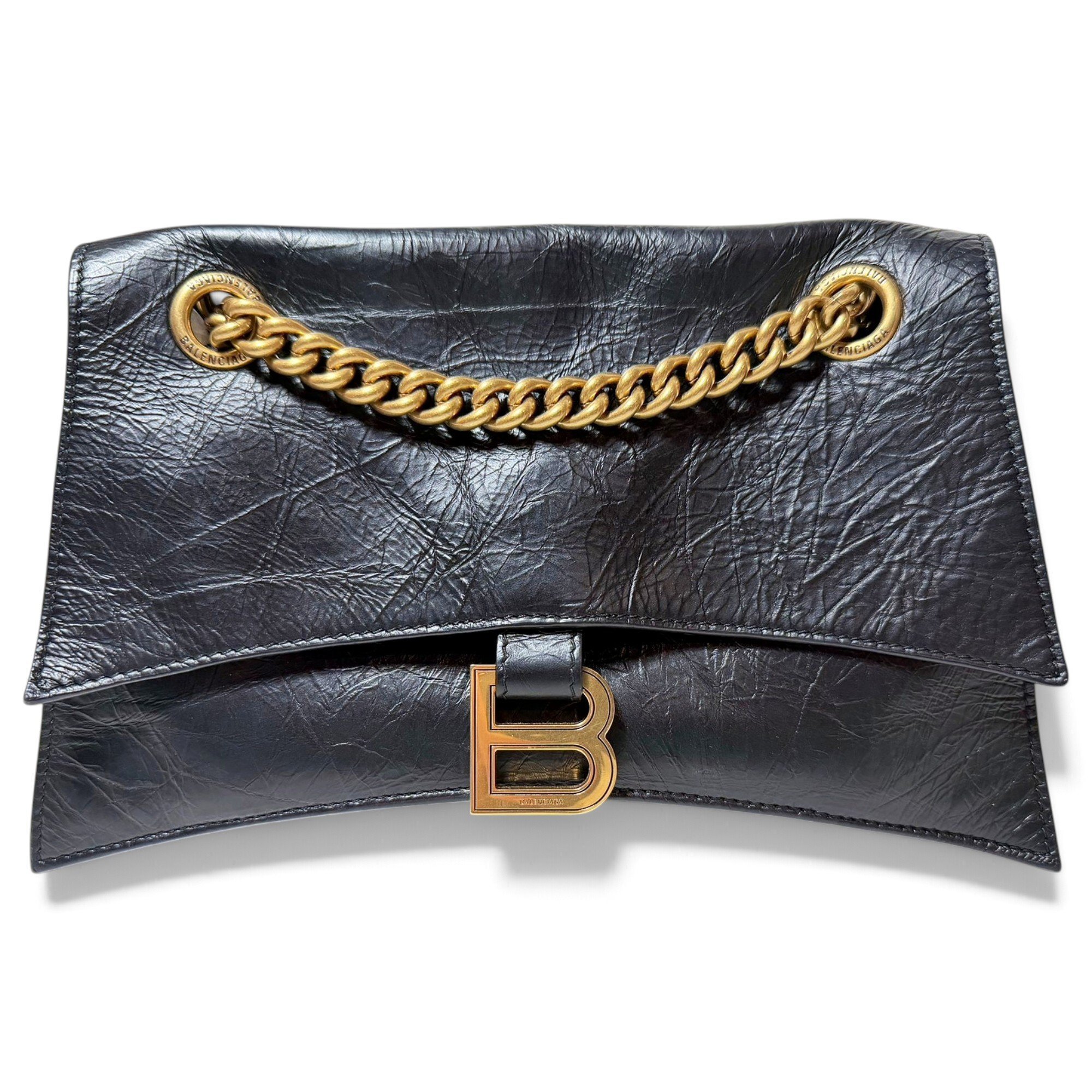 Crush leather crossbody bag