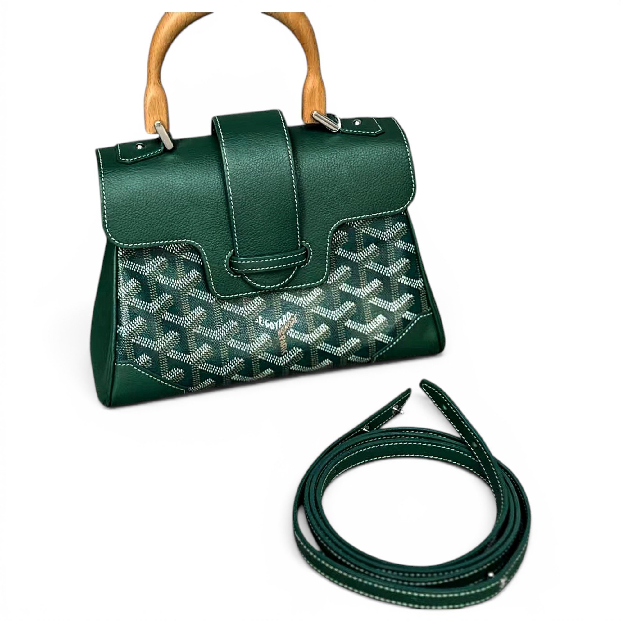Goyard Saïgon leather handbag