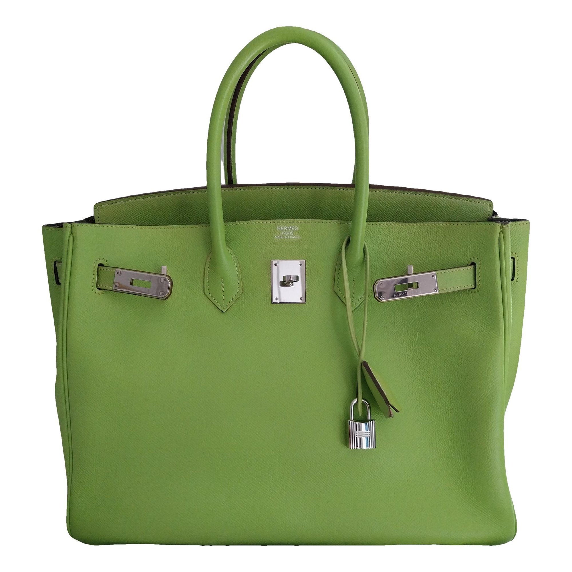 Hermes Birkin 35 Handbag Kiwi Epsom Leather