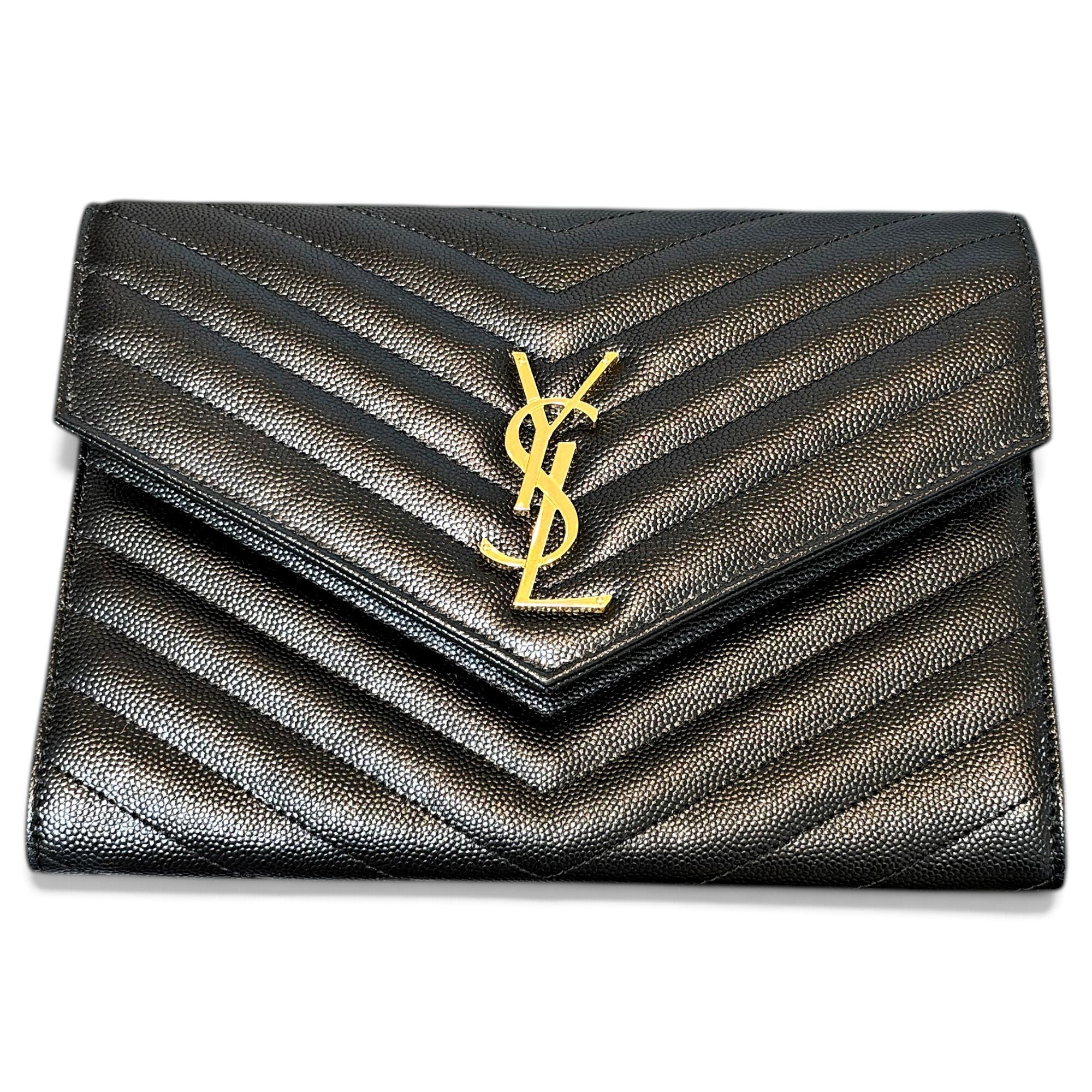 Leather clutch bag