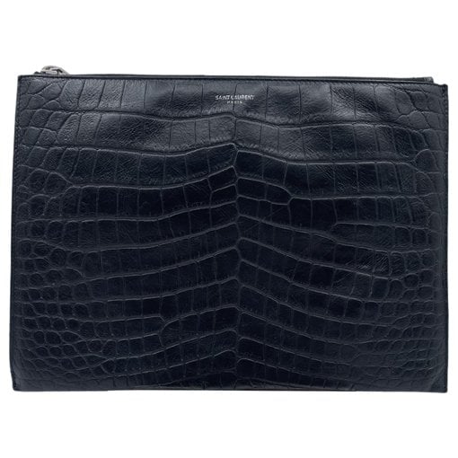 Leather clutch bag