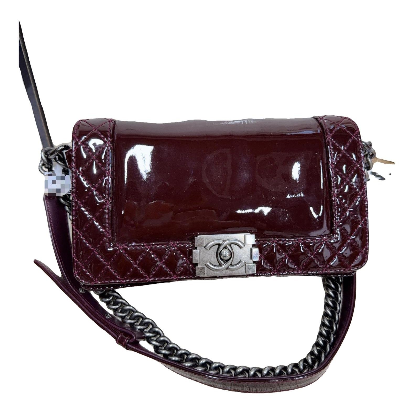 Boy patent leather crossbody bag