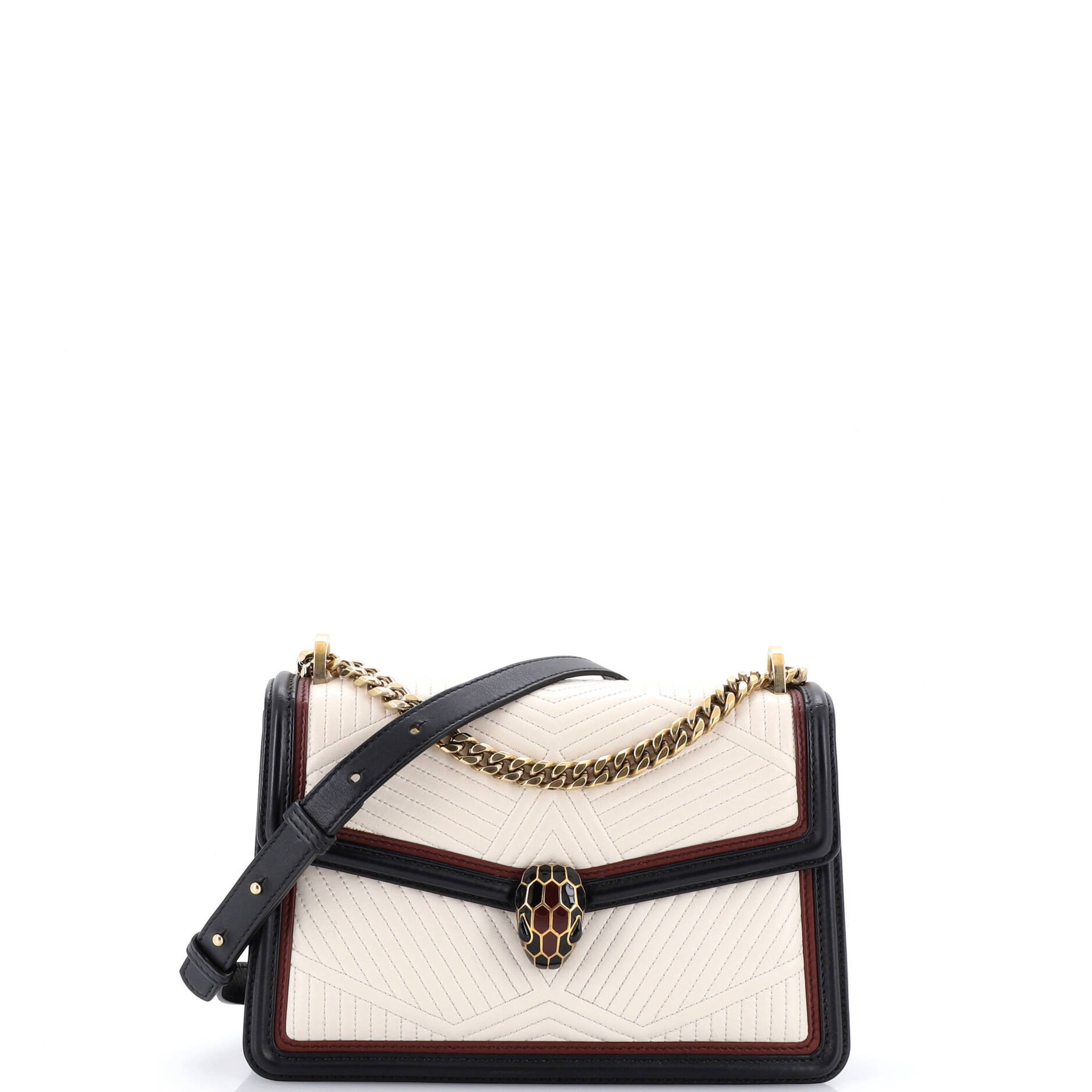 Bvlgari Serpenti Forever Shoulder Bag Quilted Leather Small