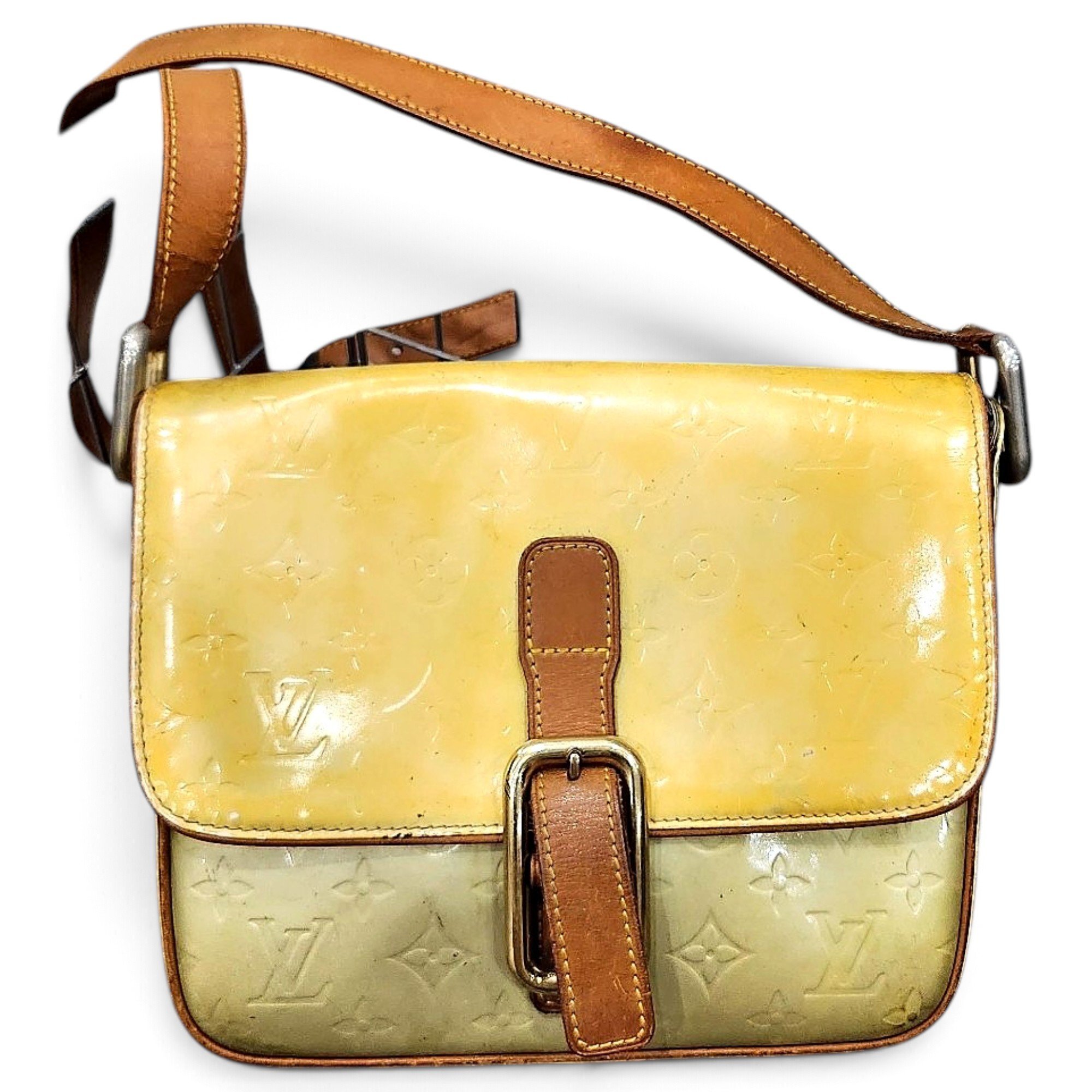 Spring street patent leather crossbody bag