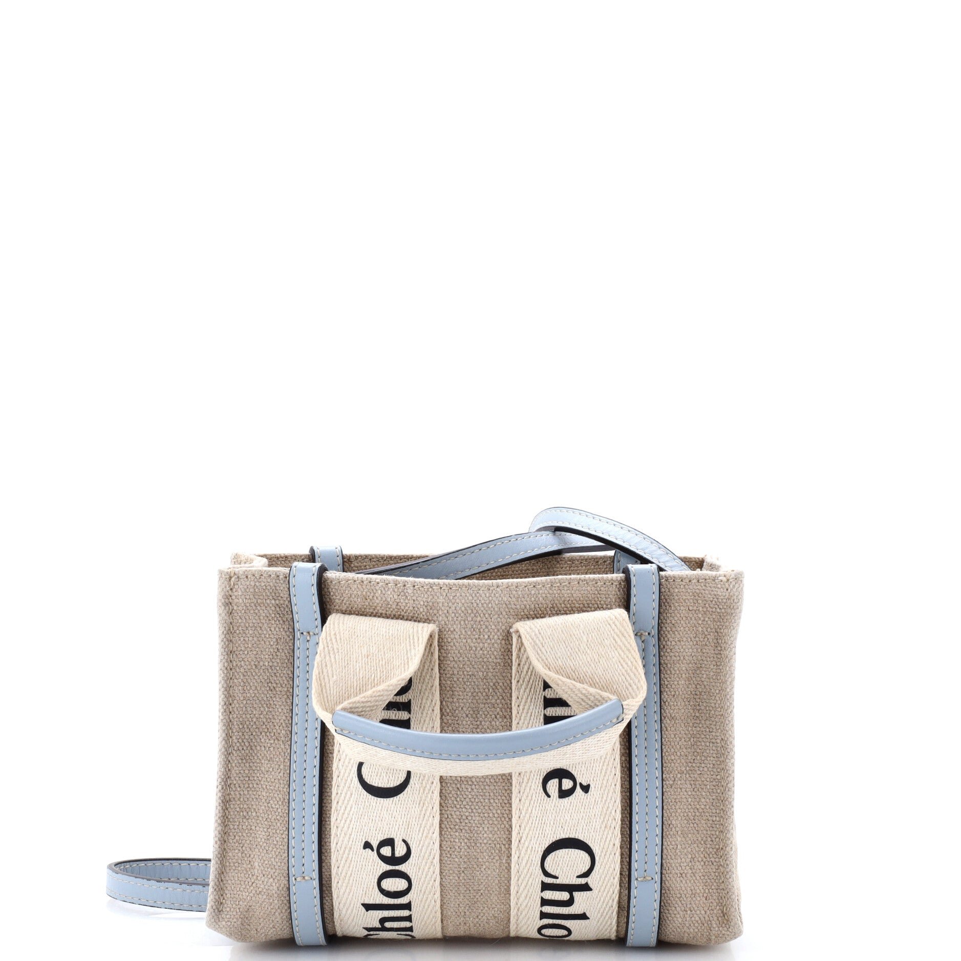 Woody Convertible Tote Canvas with Leather Mini
