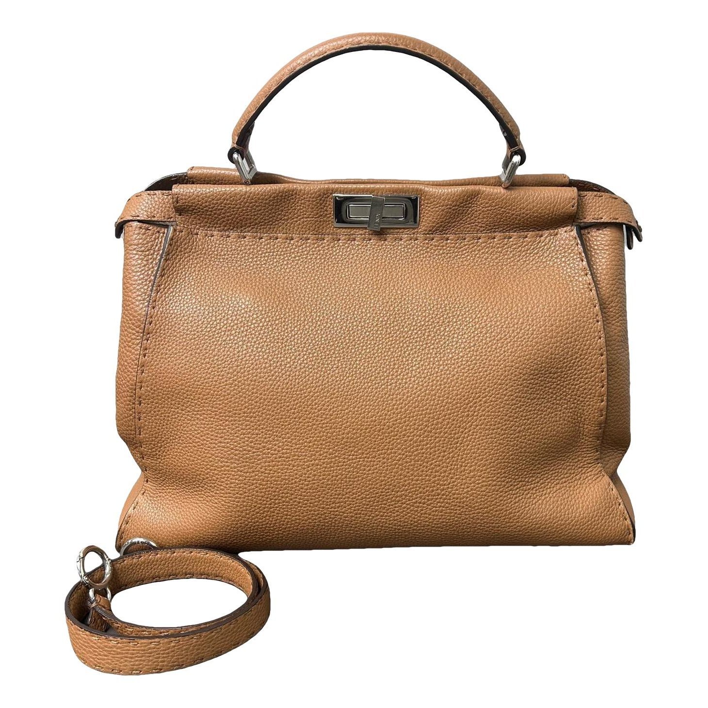 Peekaboo leather handbag
