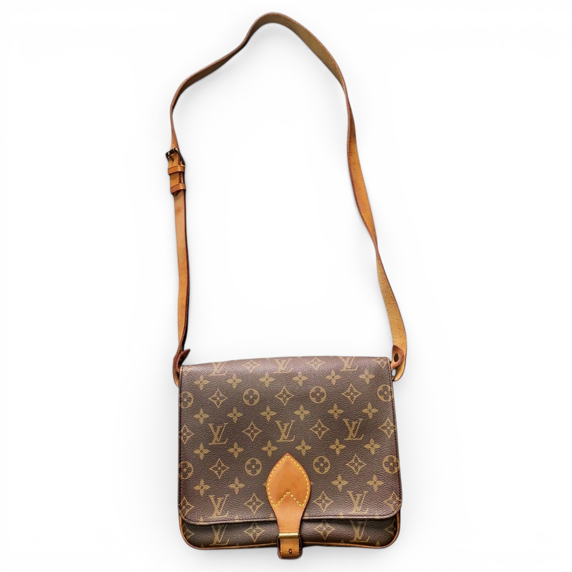 Cartouchière leather crossbody bag