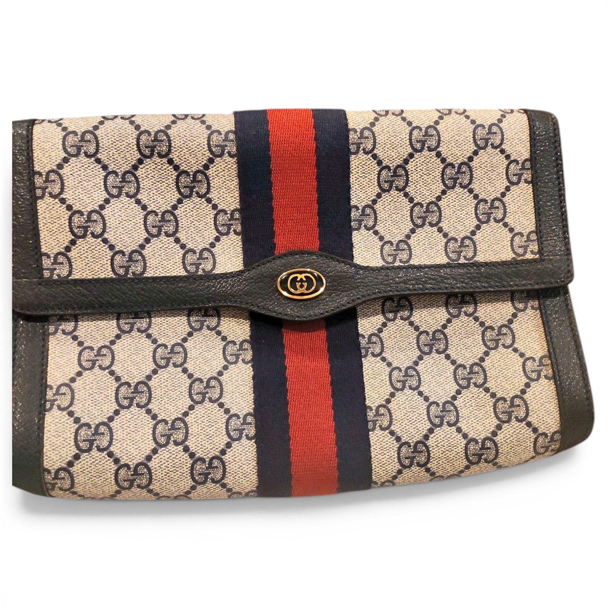 Ophidia leather clutch bag