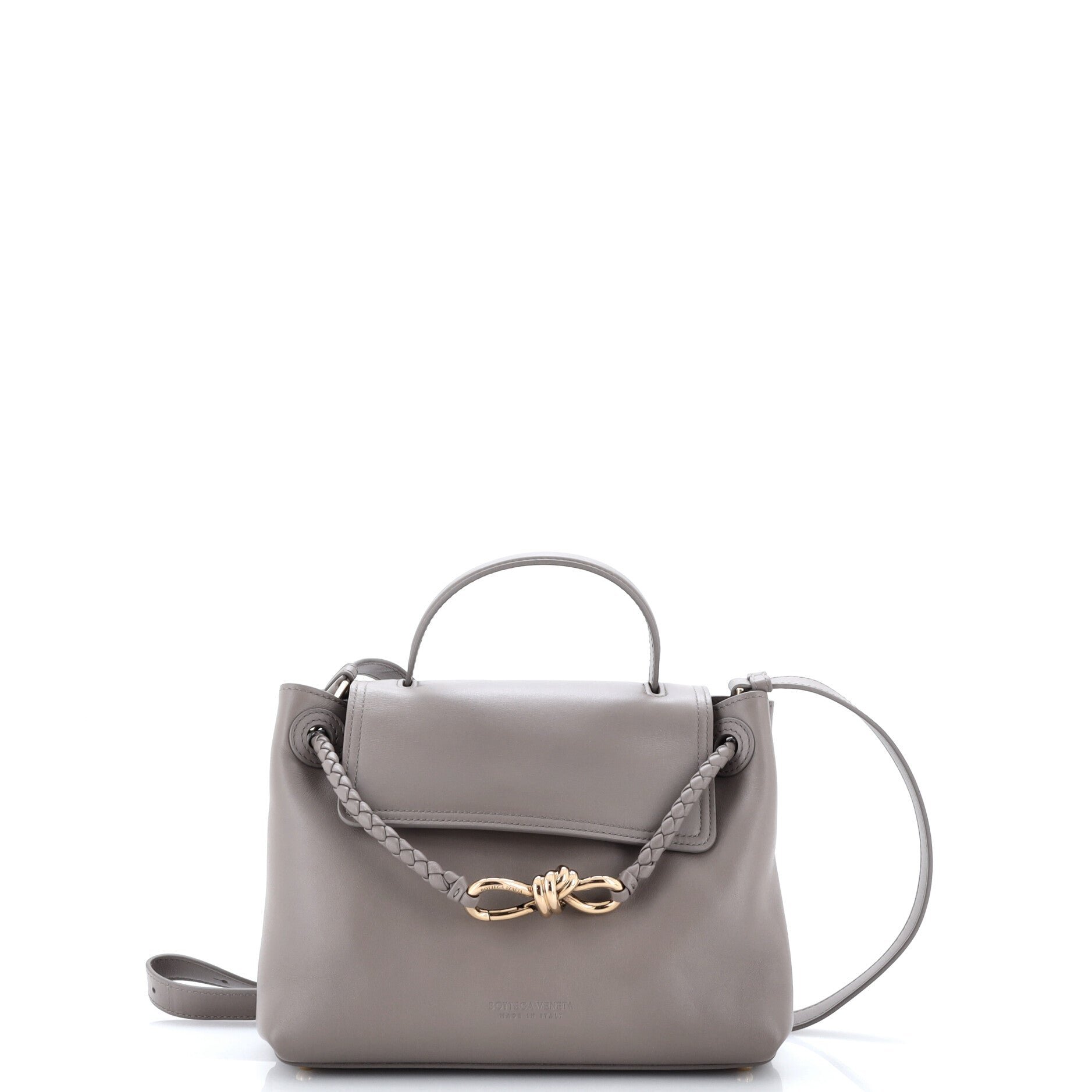 Ciao Ciao Top Handle Bag Leather with Intrecciato Detail Small