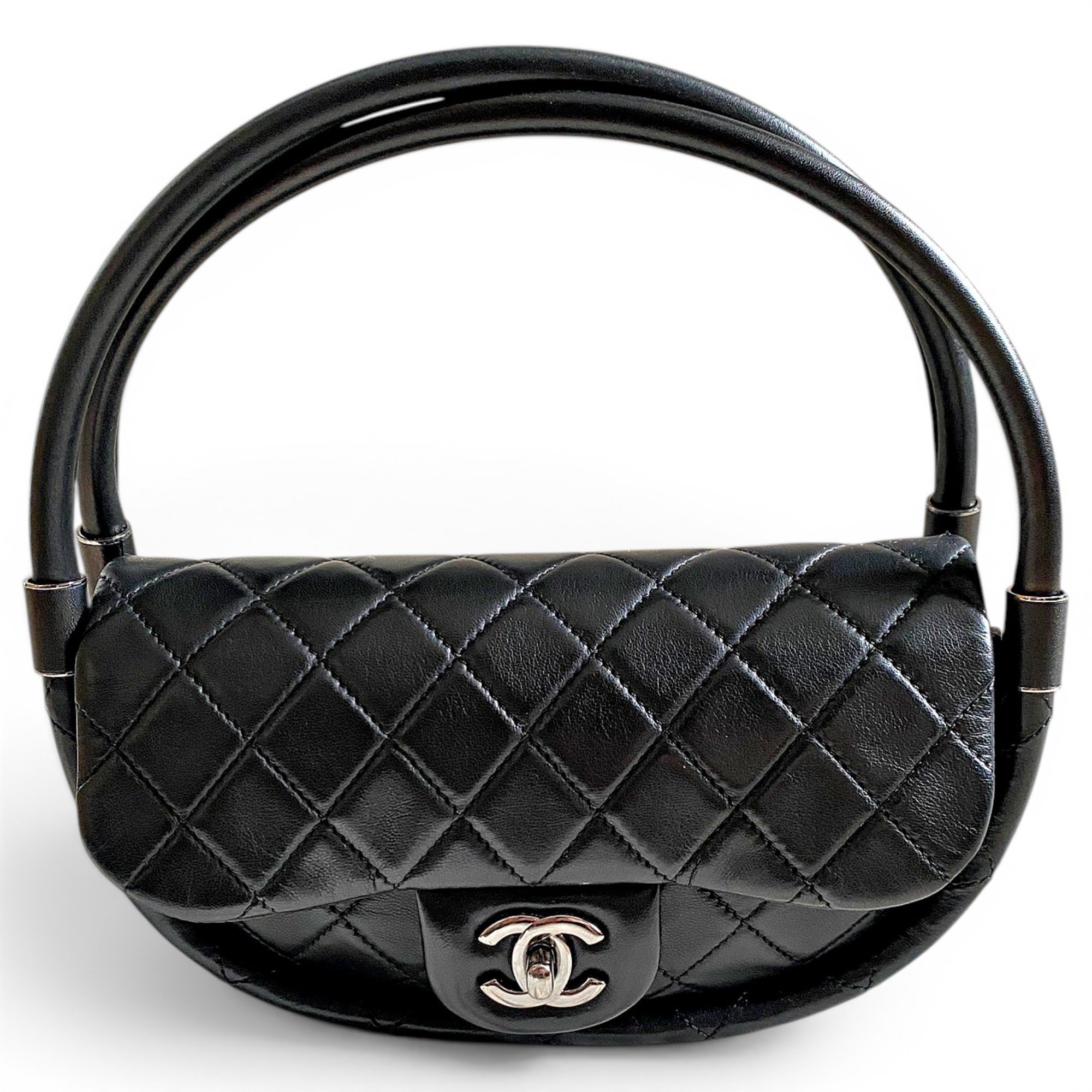 Hula Hoop leather handbag