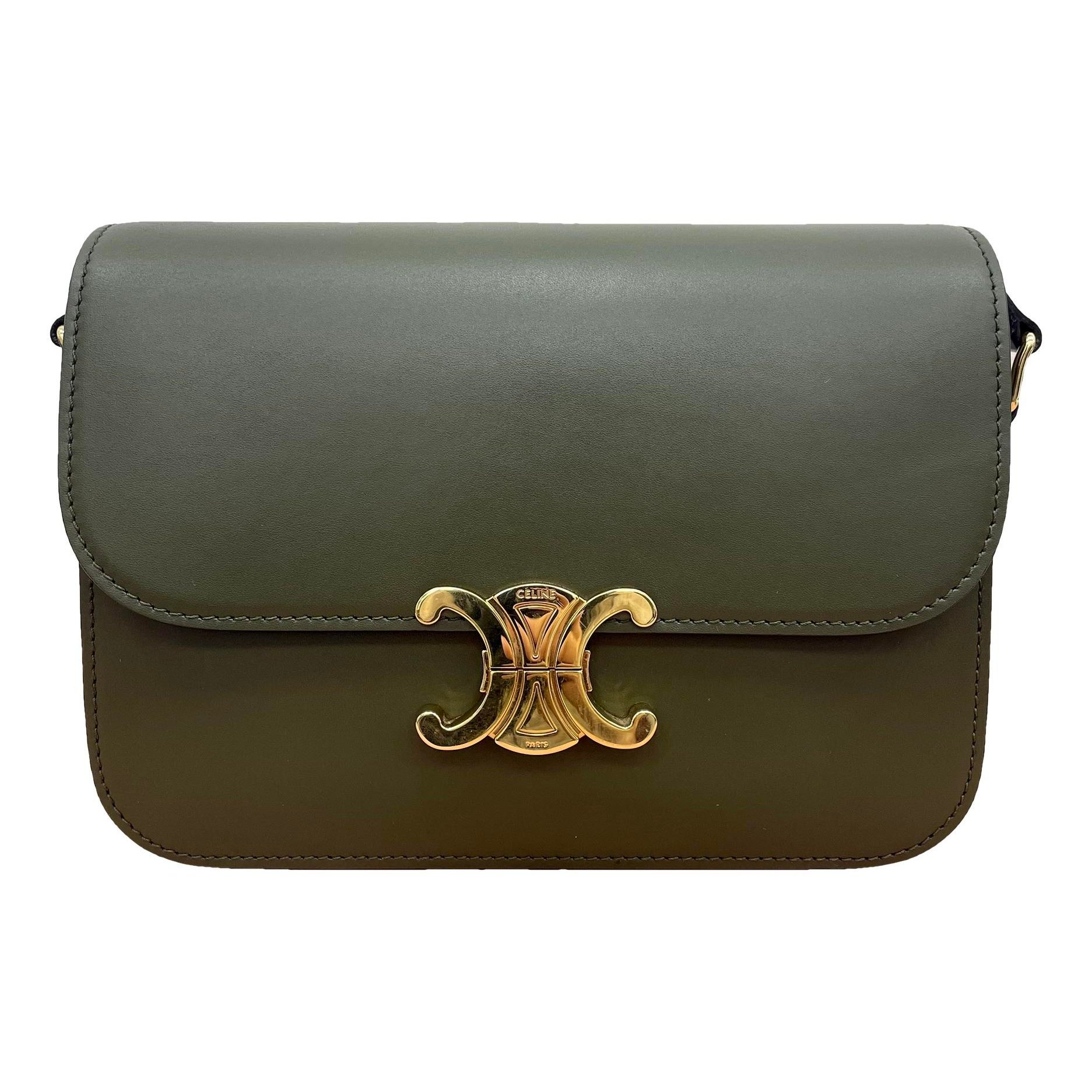 Triomphe leather handbag