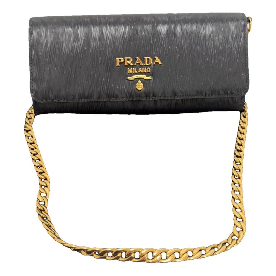 Leather clutch bag