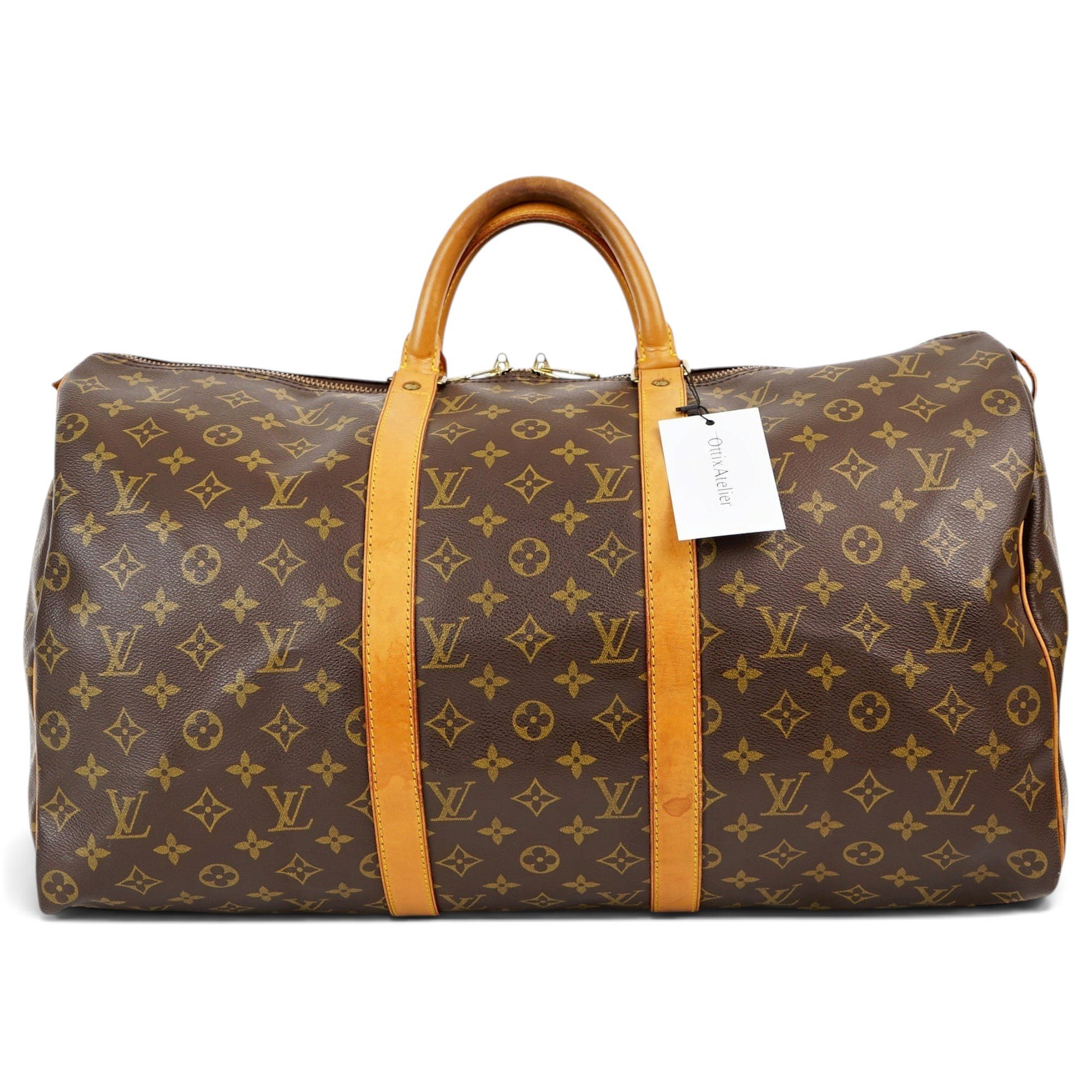 Keepall leather travel bag
