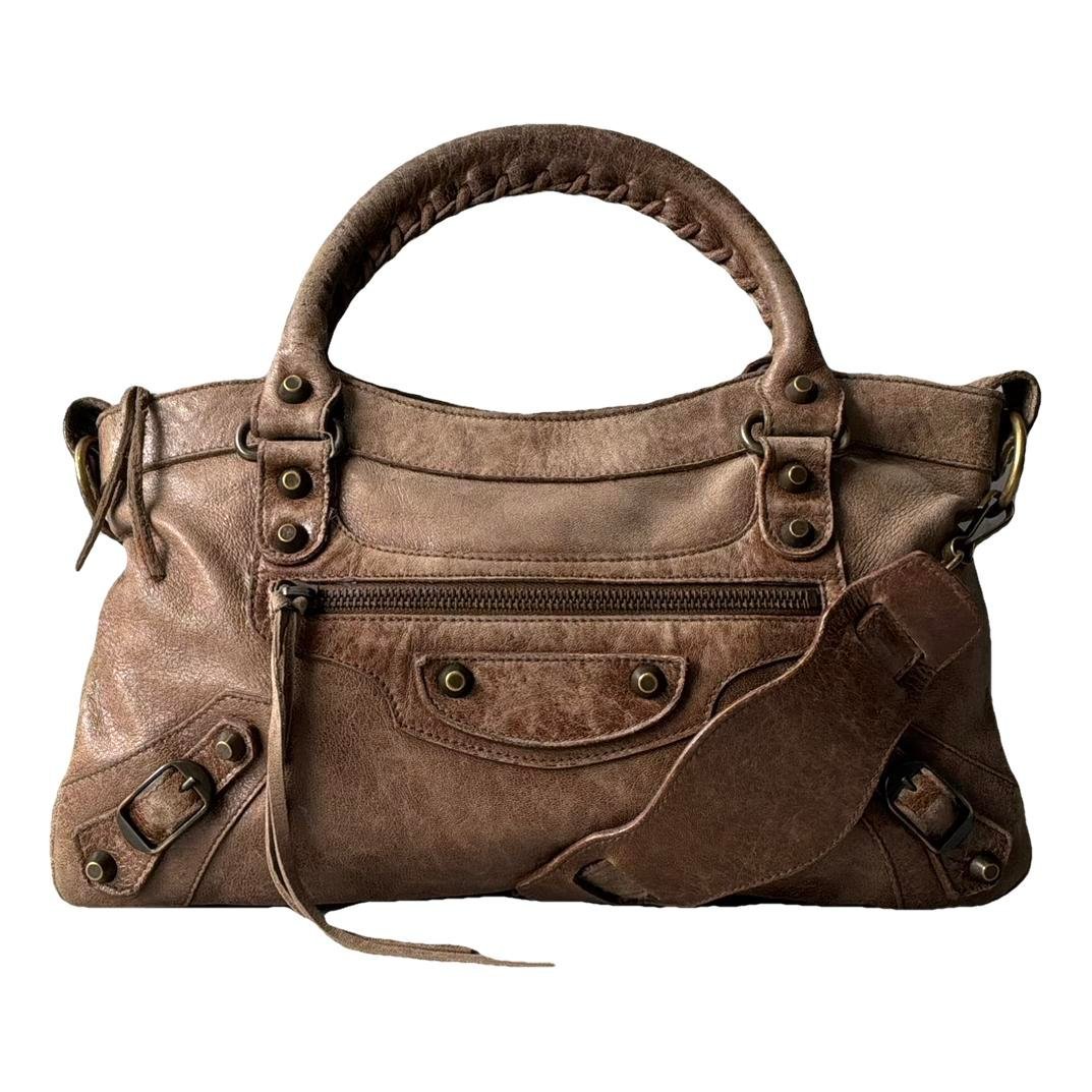 First leather handbag