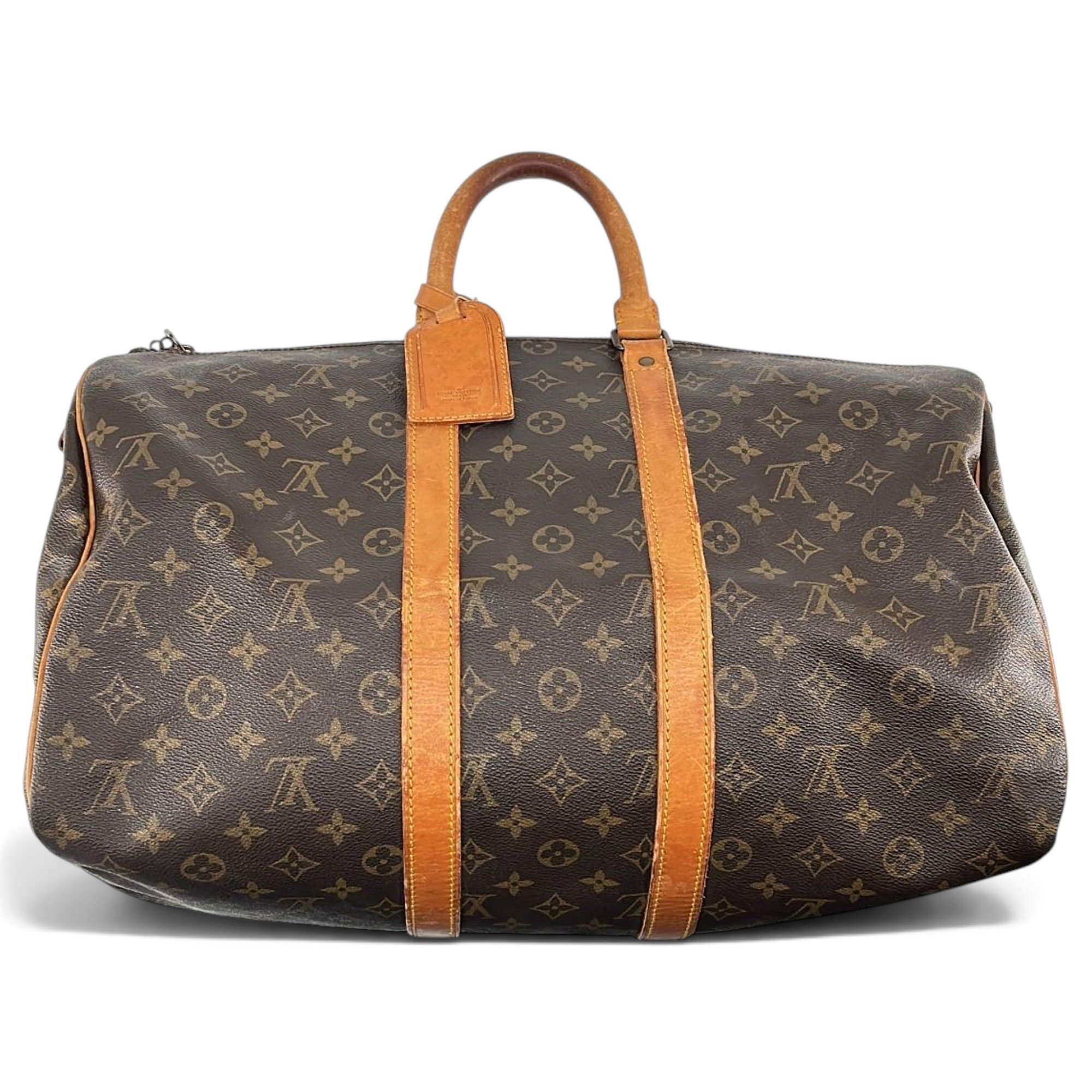 Keepall leather travel bag