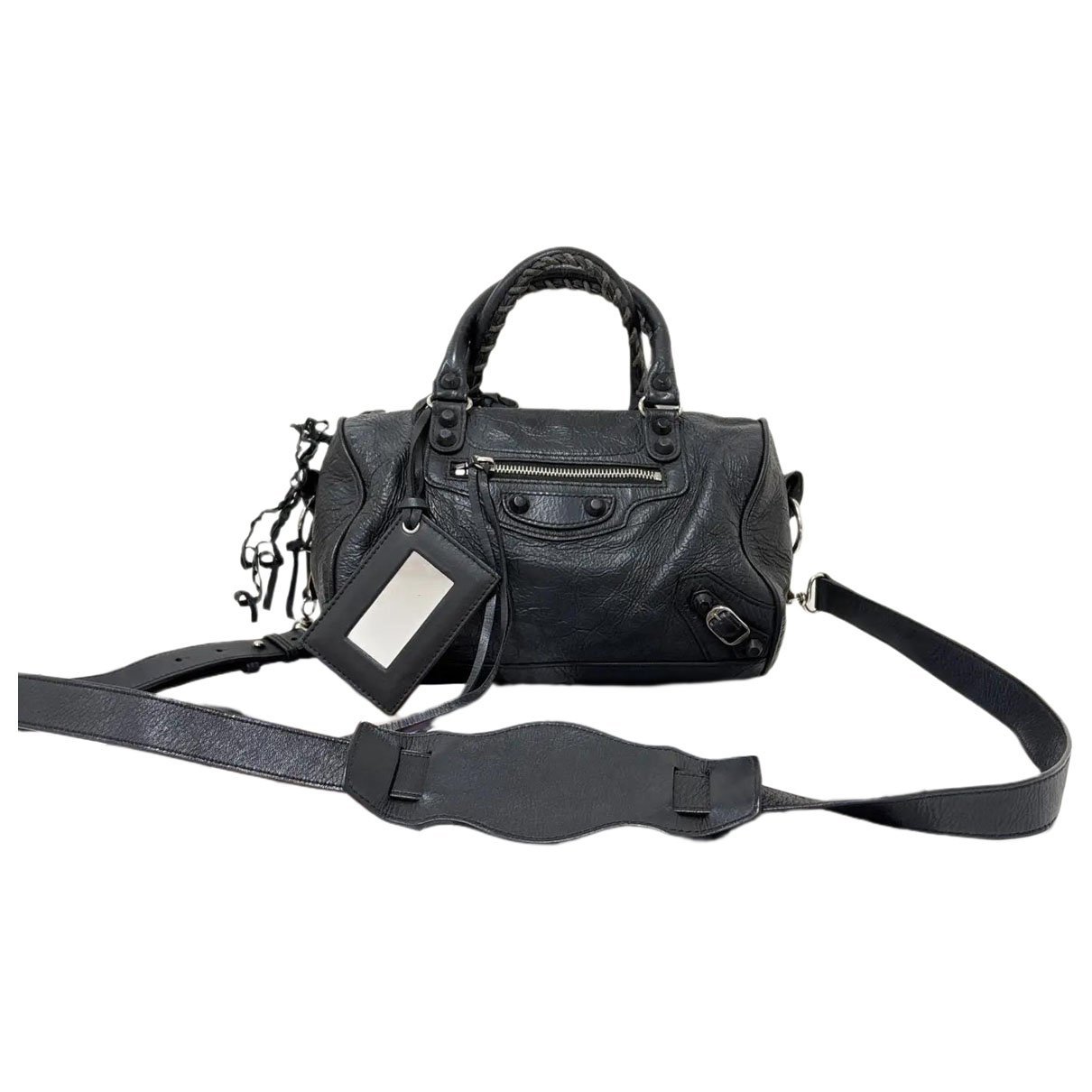 City leather handbag