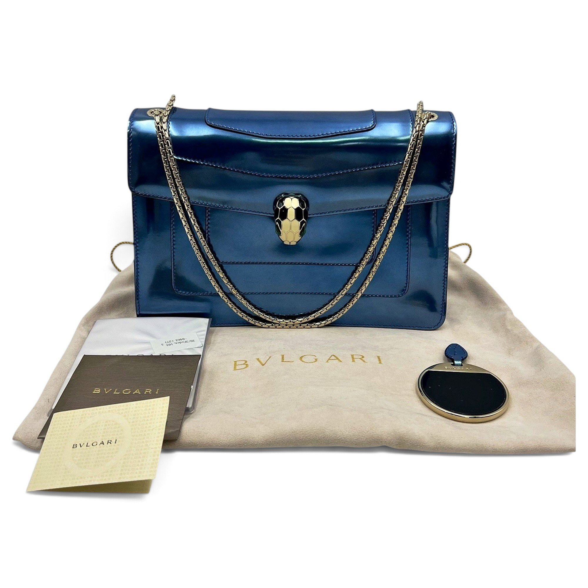 Bvlgari Serpenti patent leather handbag