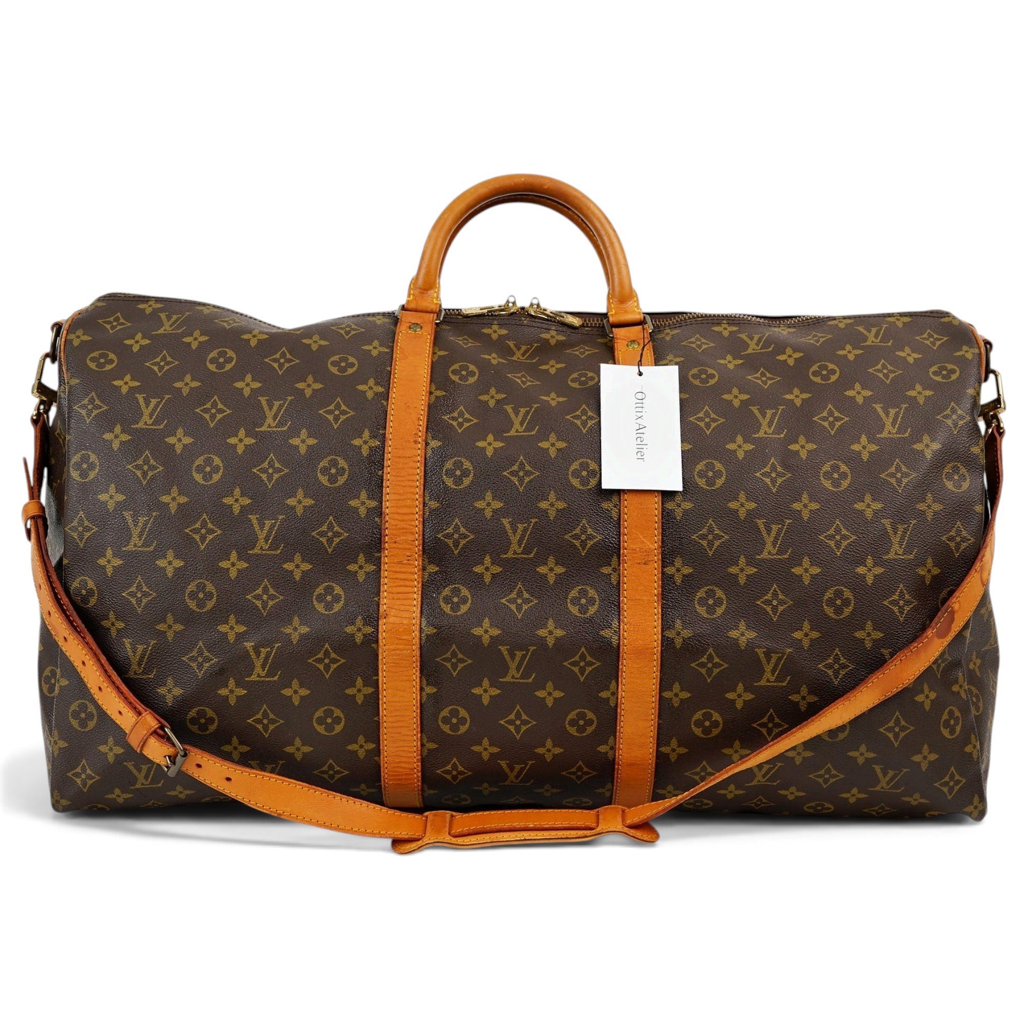 Keepall leather travel bag
