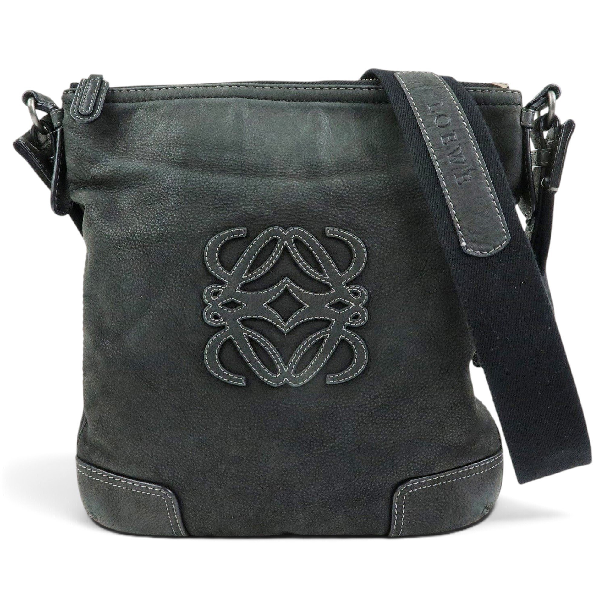 Anagram leather crossbody bag