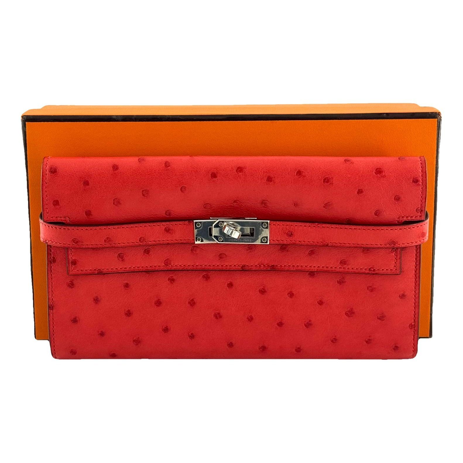 Hermes Kelly Handbag Ostrich Leather
